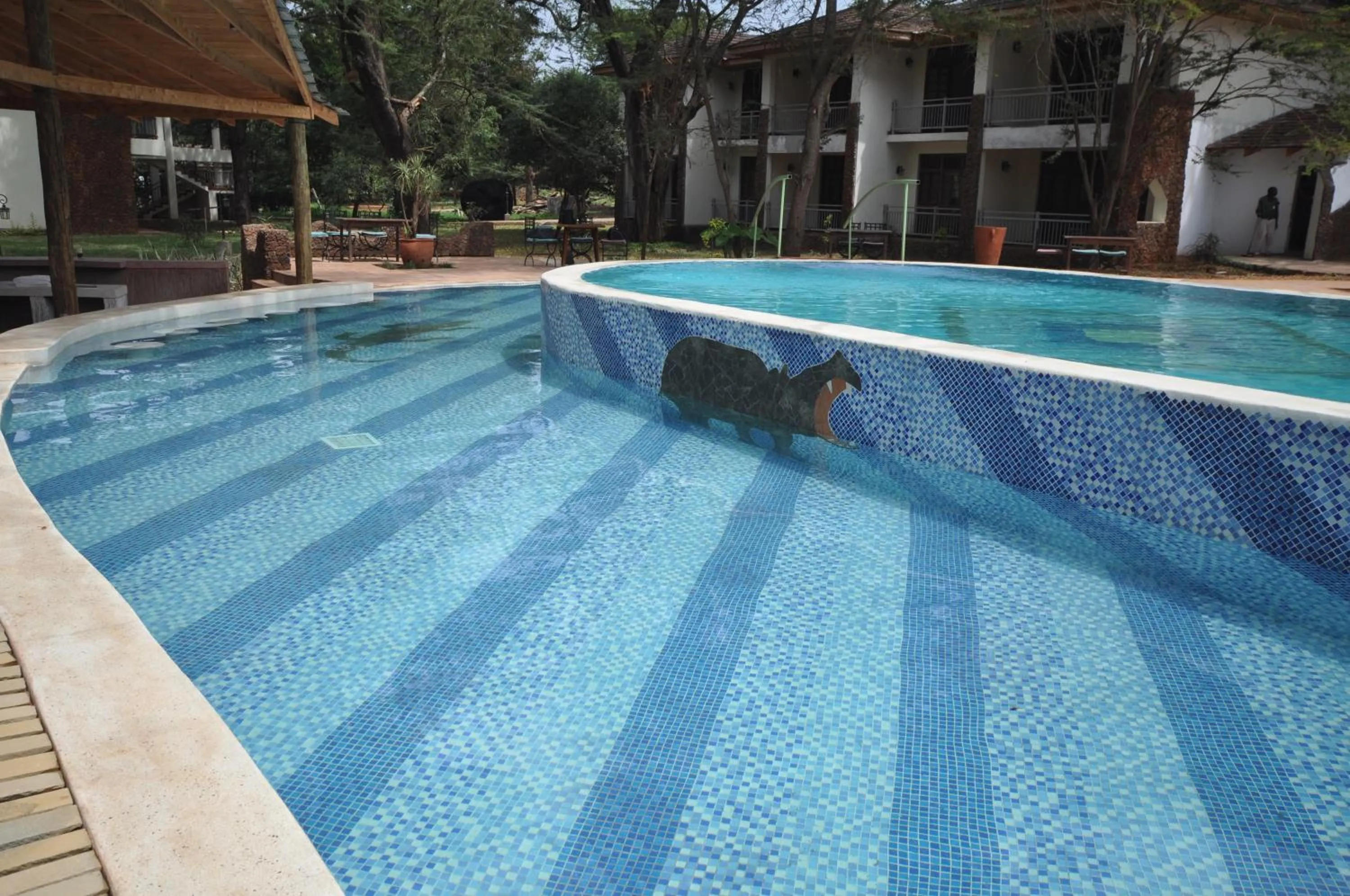 Swimming pool in Hunters Lodge