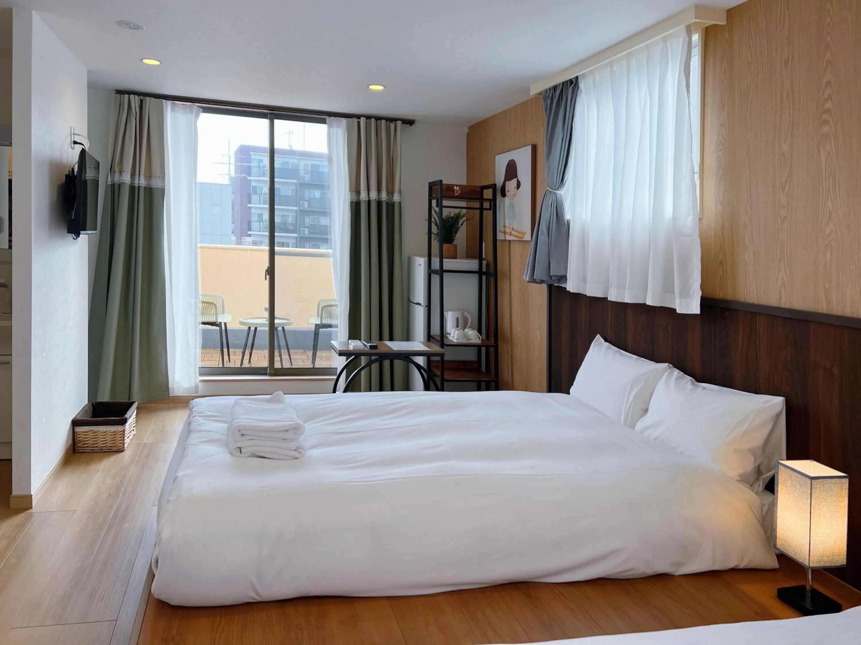 Bed in Softlight Inn Asakusa Tokyo