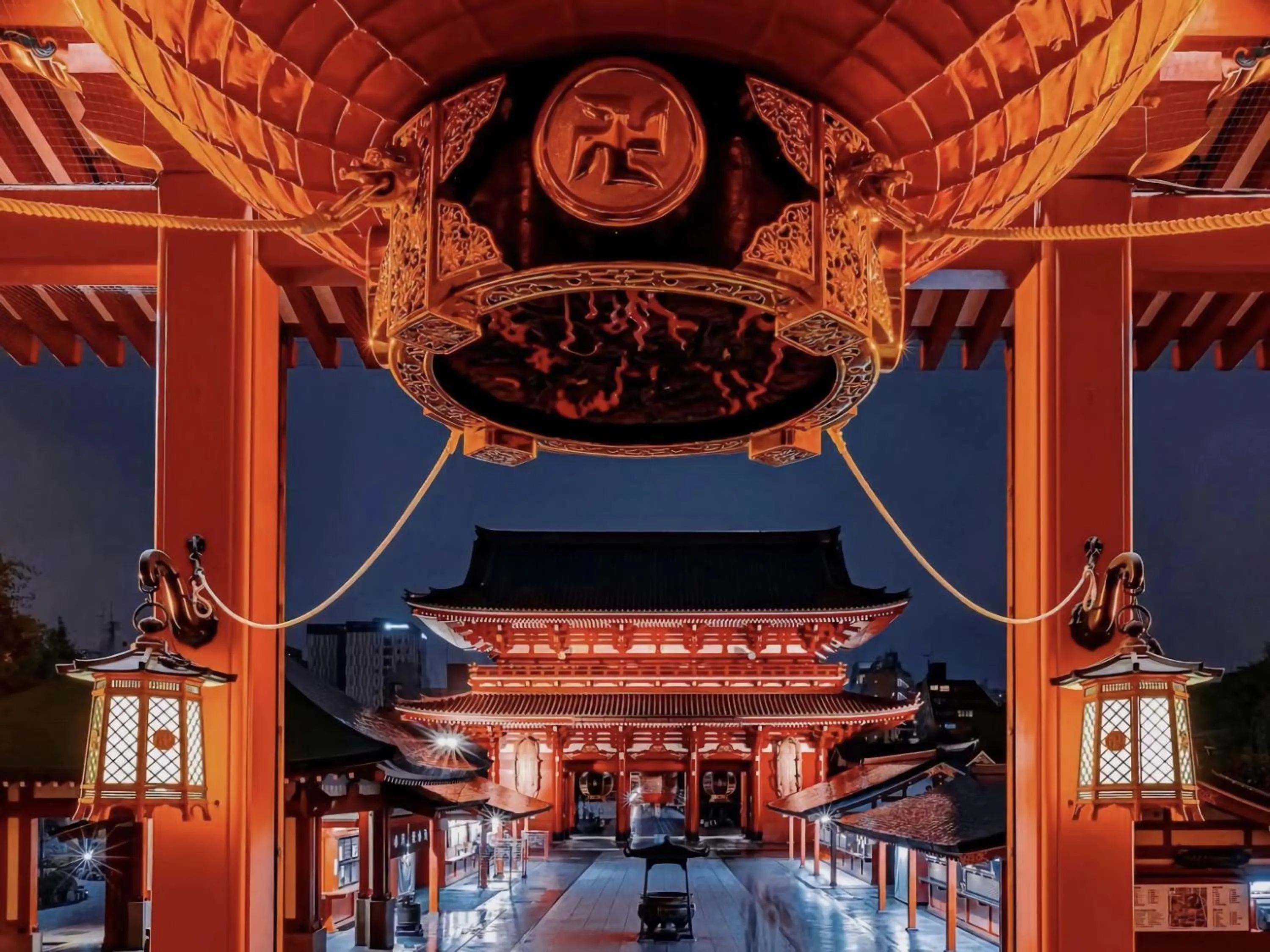 Night in Softlight Inn Asakusa Tokyo