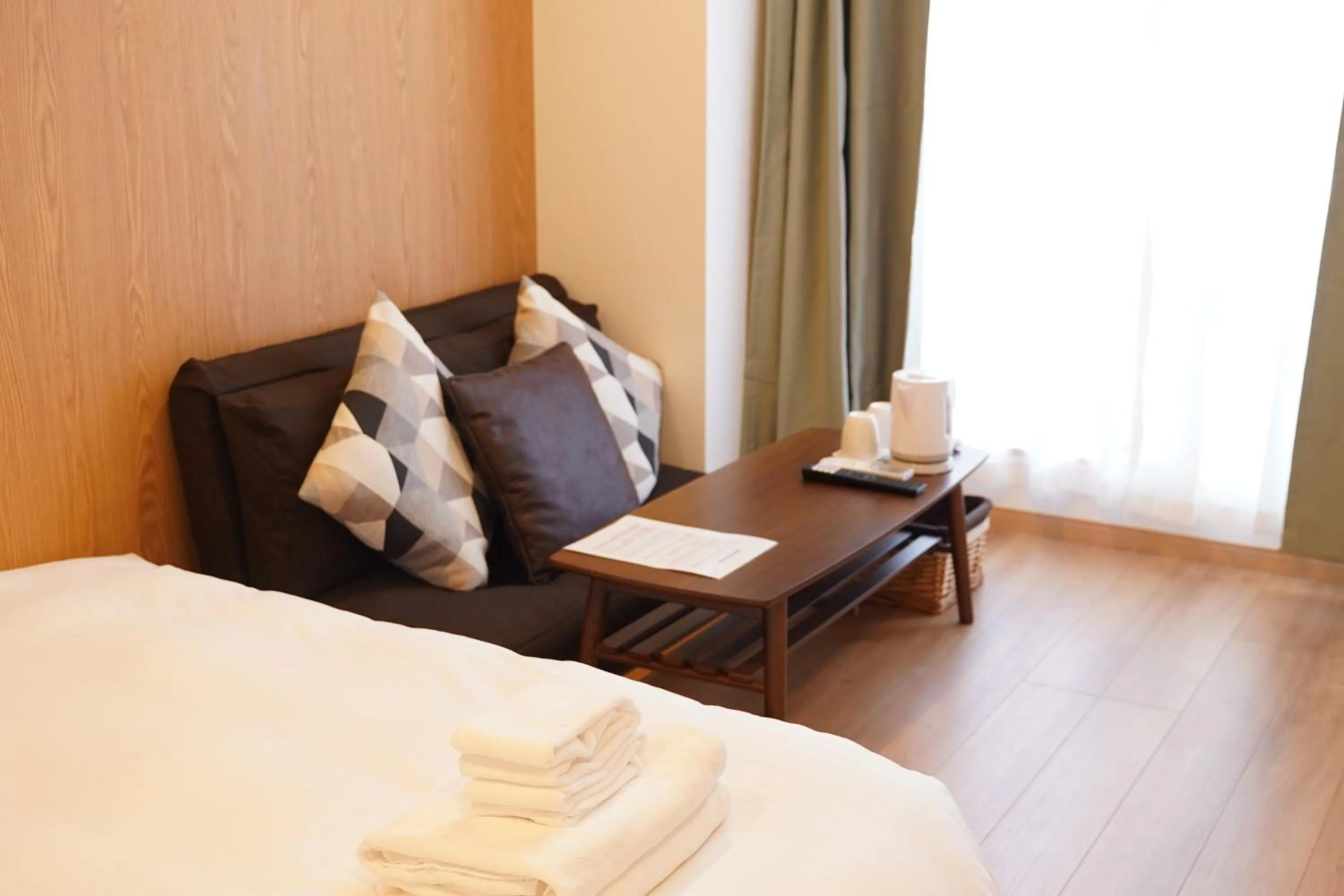 Dining area, Bed in Softlight Inn Asakusa Tokyo