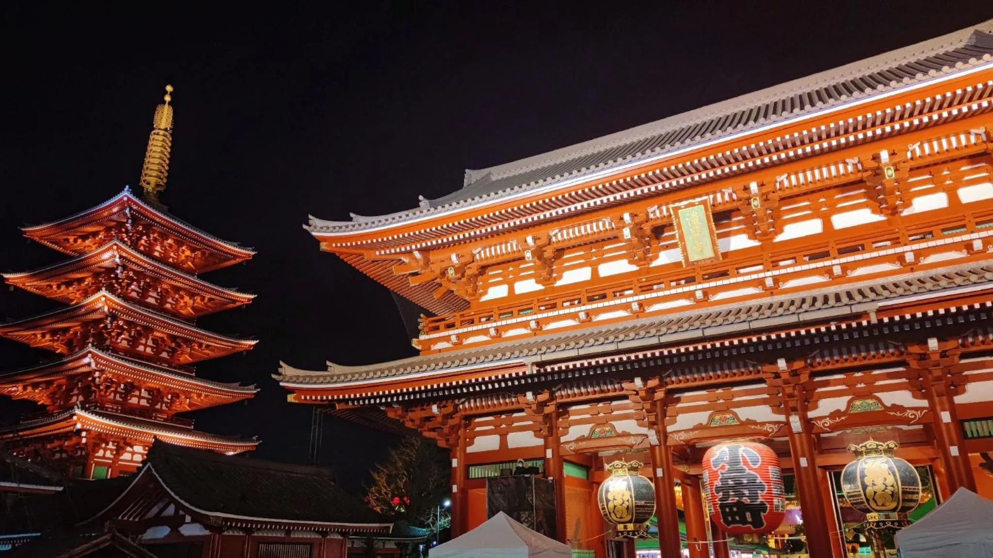 Night in Softlight Inn Asakusa Tokyo