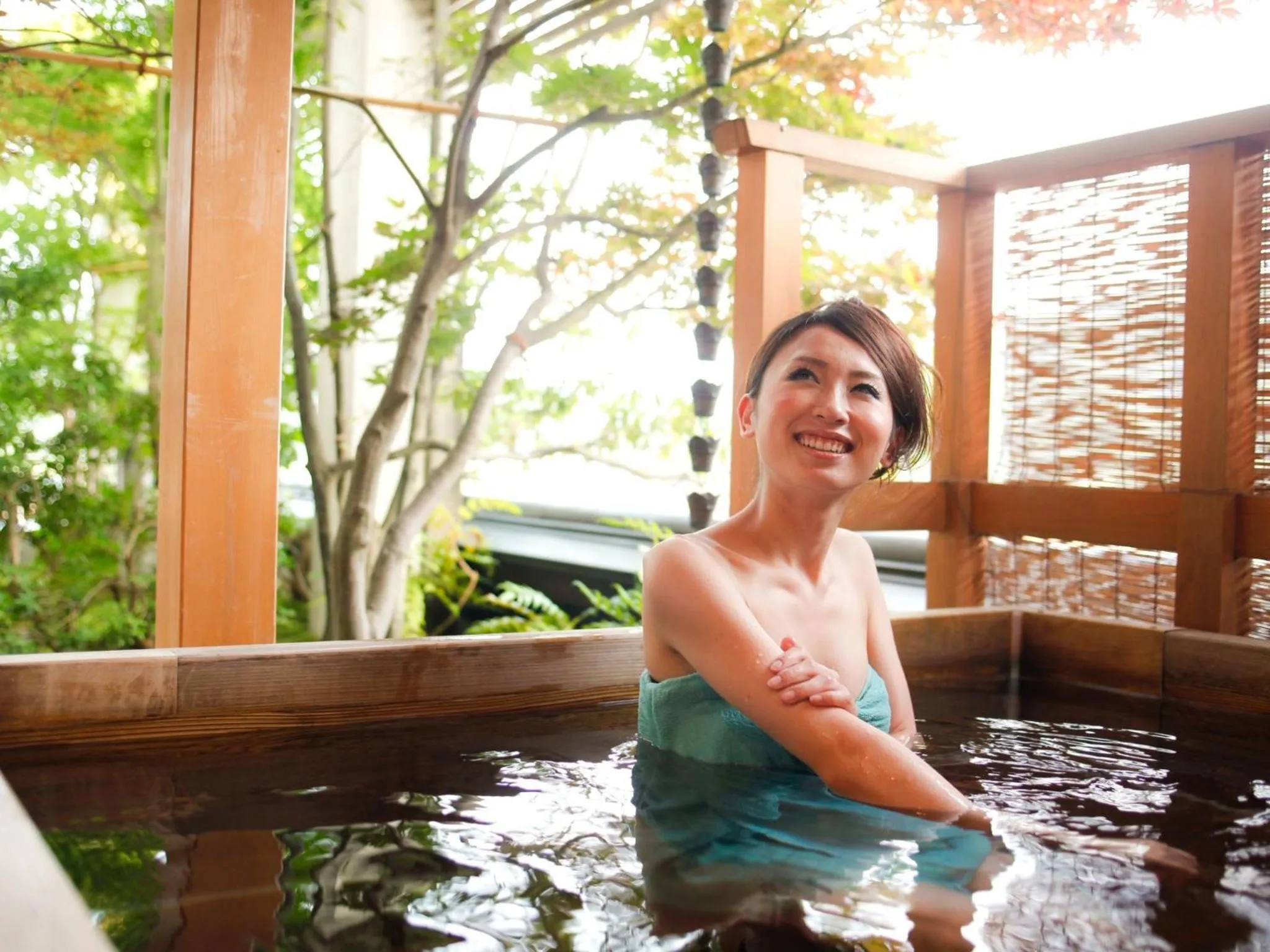 Open Air Bath in Kinosakinoyado Ryokufukaku