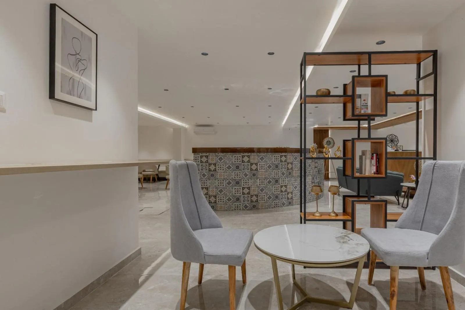 Seating area in Akoya Business Hotel Whitefield