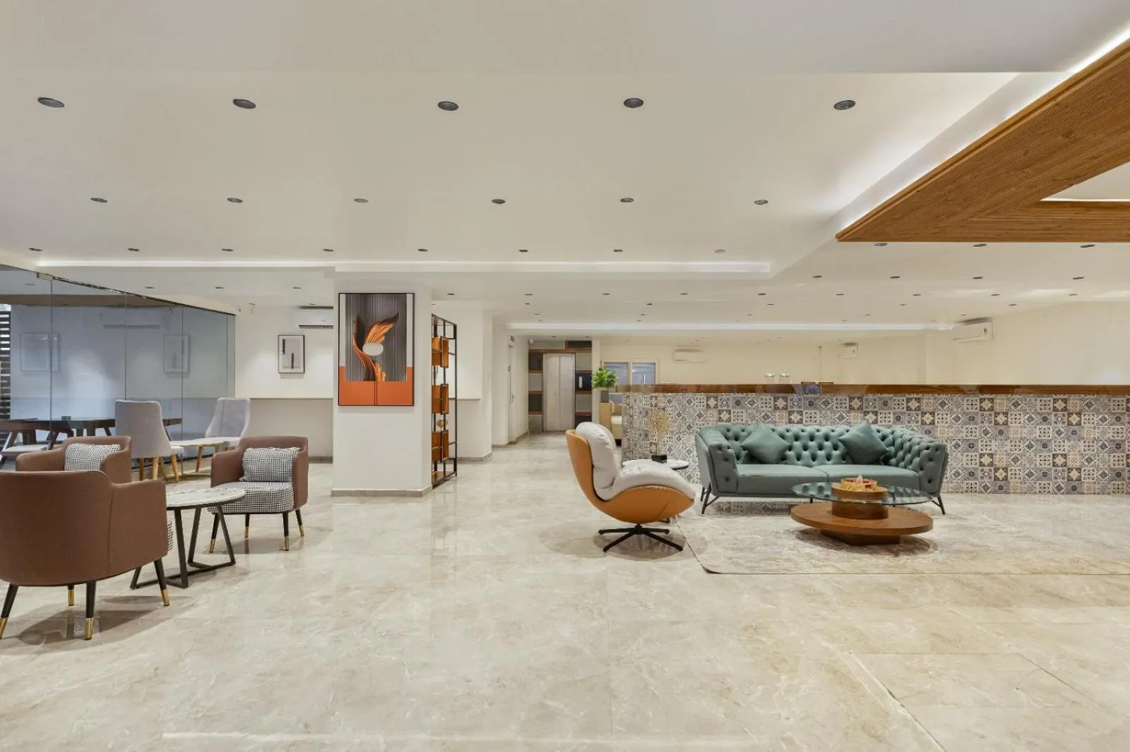 Seating area in Akoya Business Hotel Whitefield