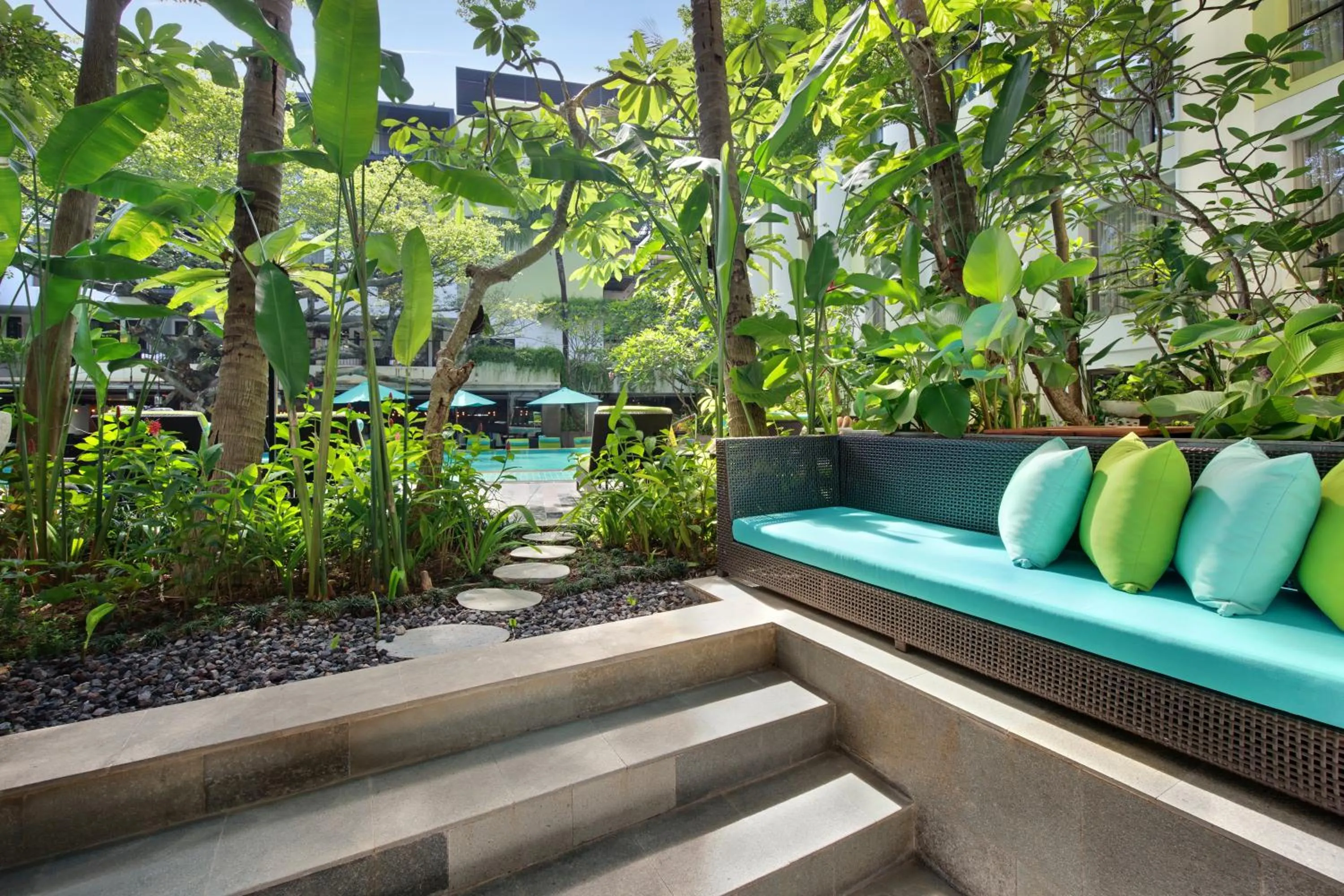 Pool view in Mercure Bali Legian