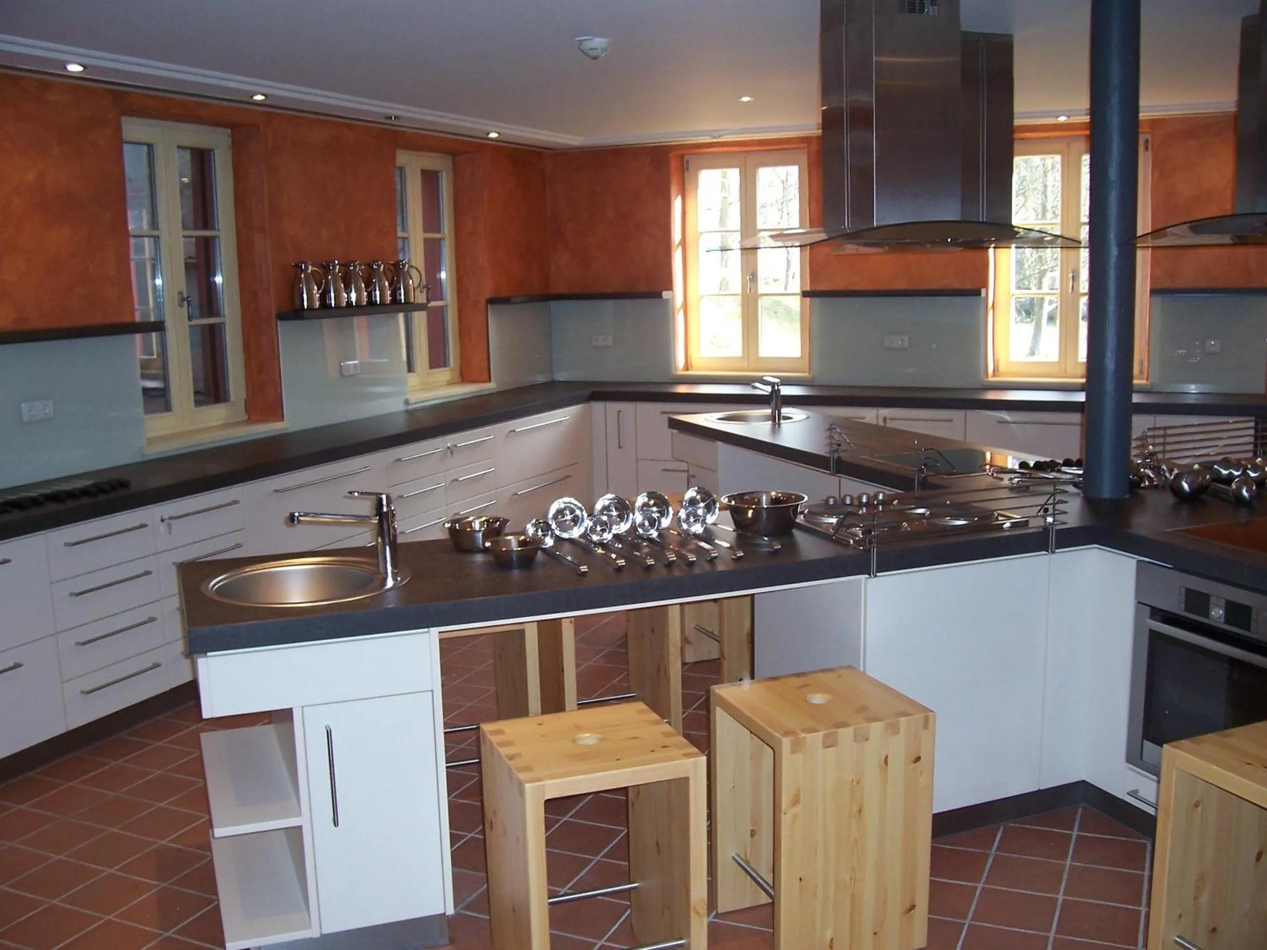 Kitchen or kitchenette in Gästehäuser St. Marienthal