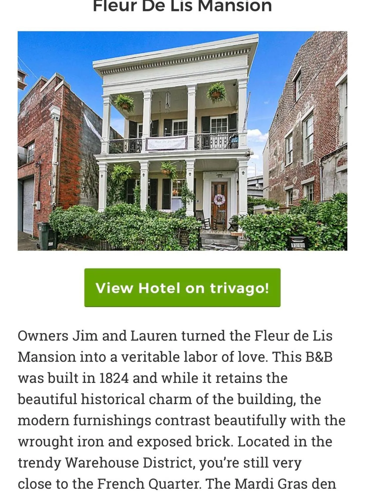 Fleur De Lis Mansion