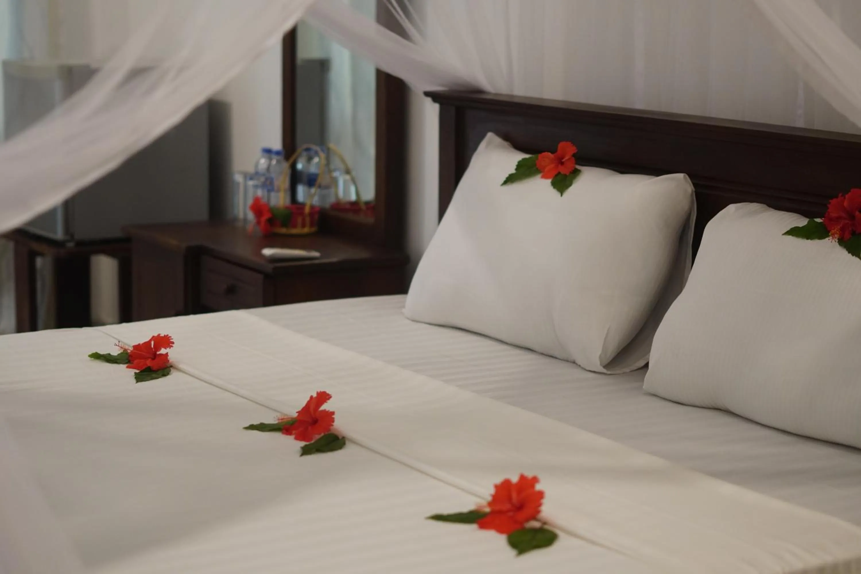 Bed in Turtle Bay Beach Resort