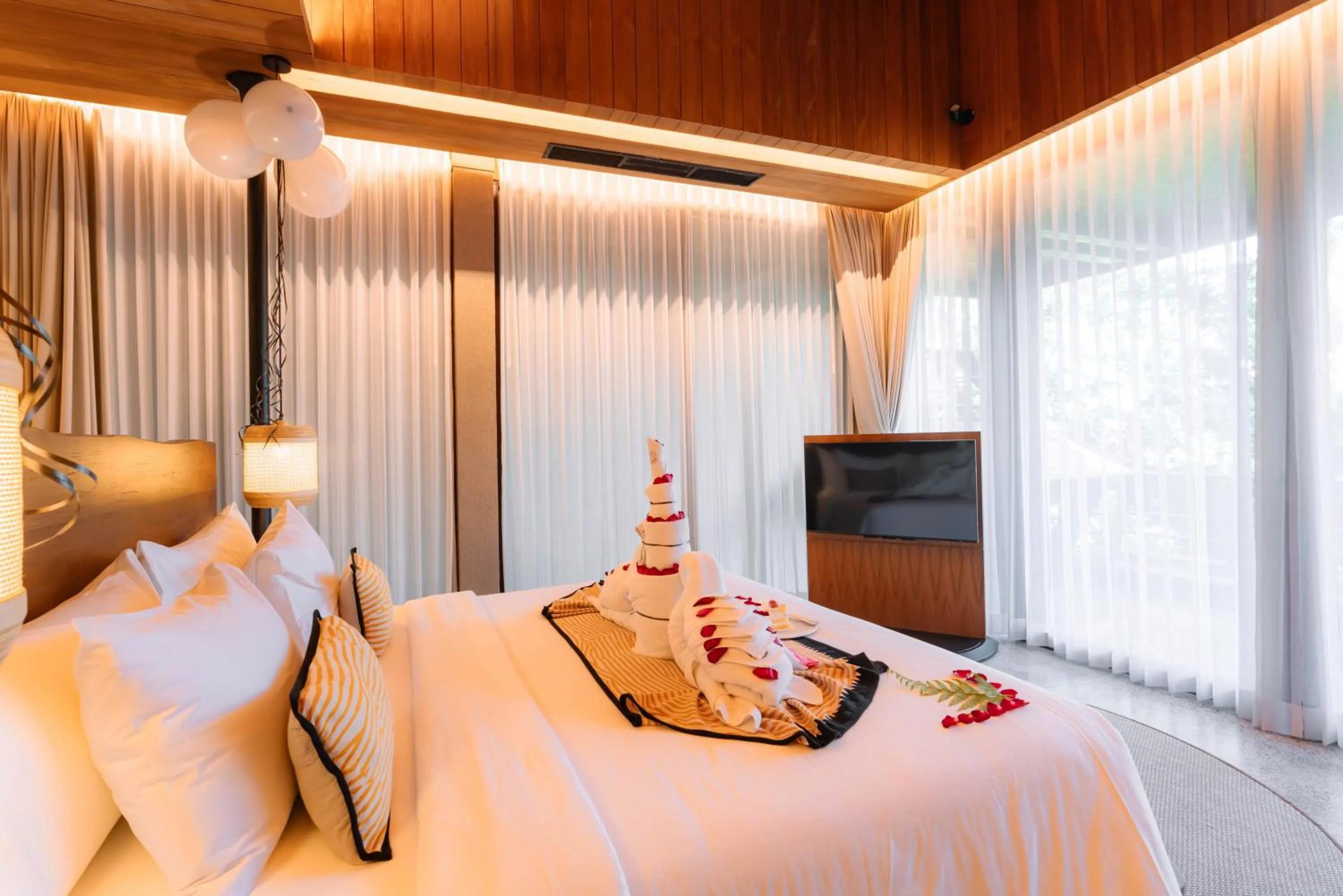 Decorative detail, Bed in The Kemilau Ubud