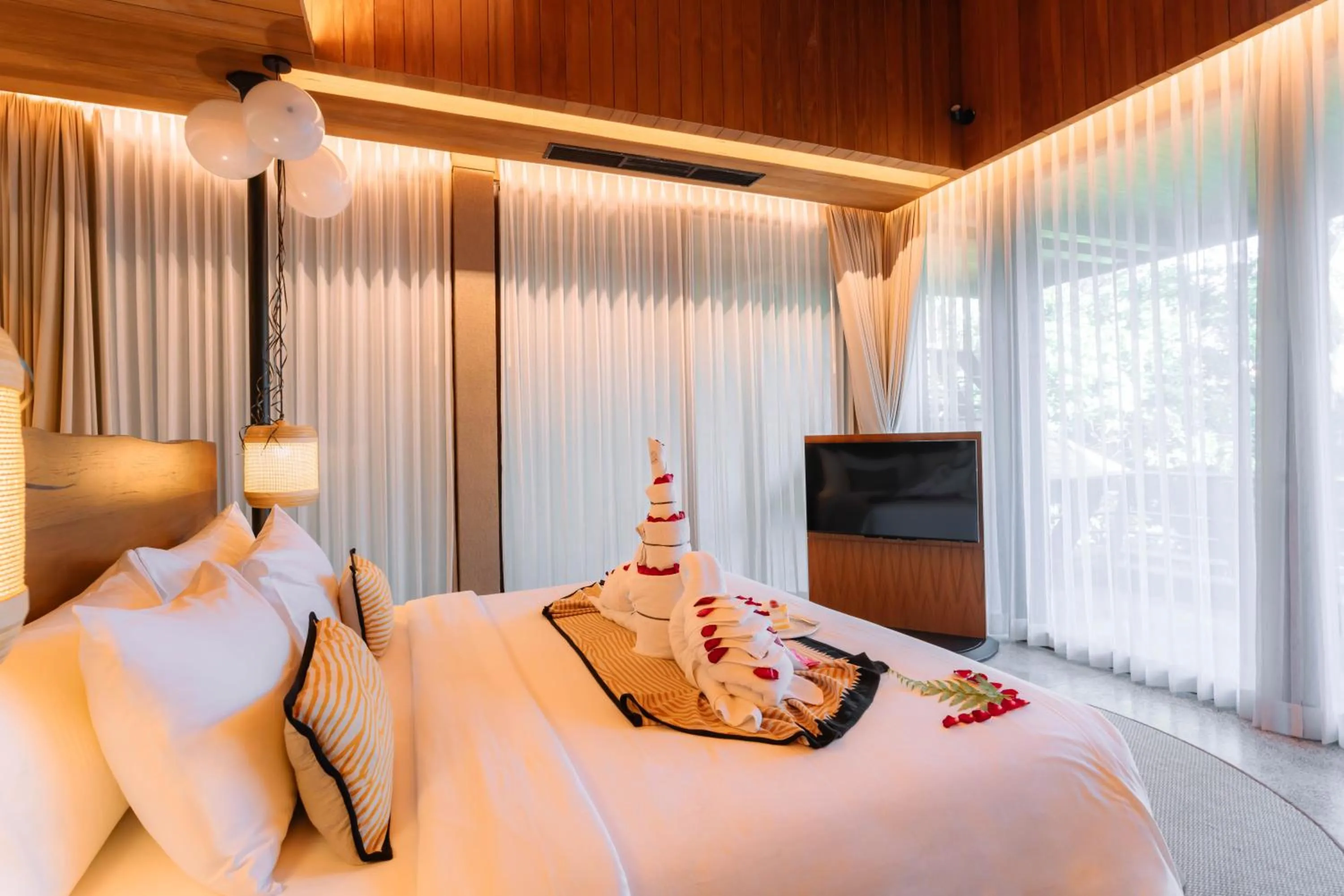 Decorative detail, Bed in The Kemilau Ubud