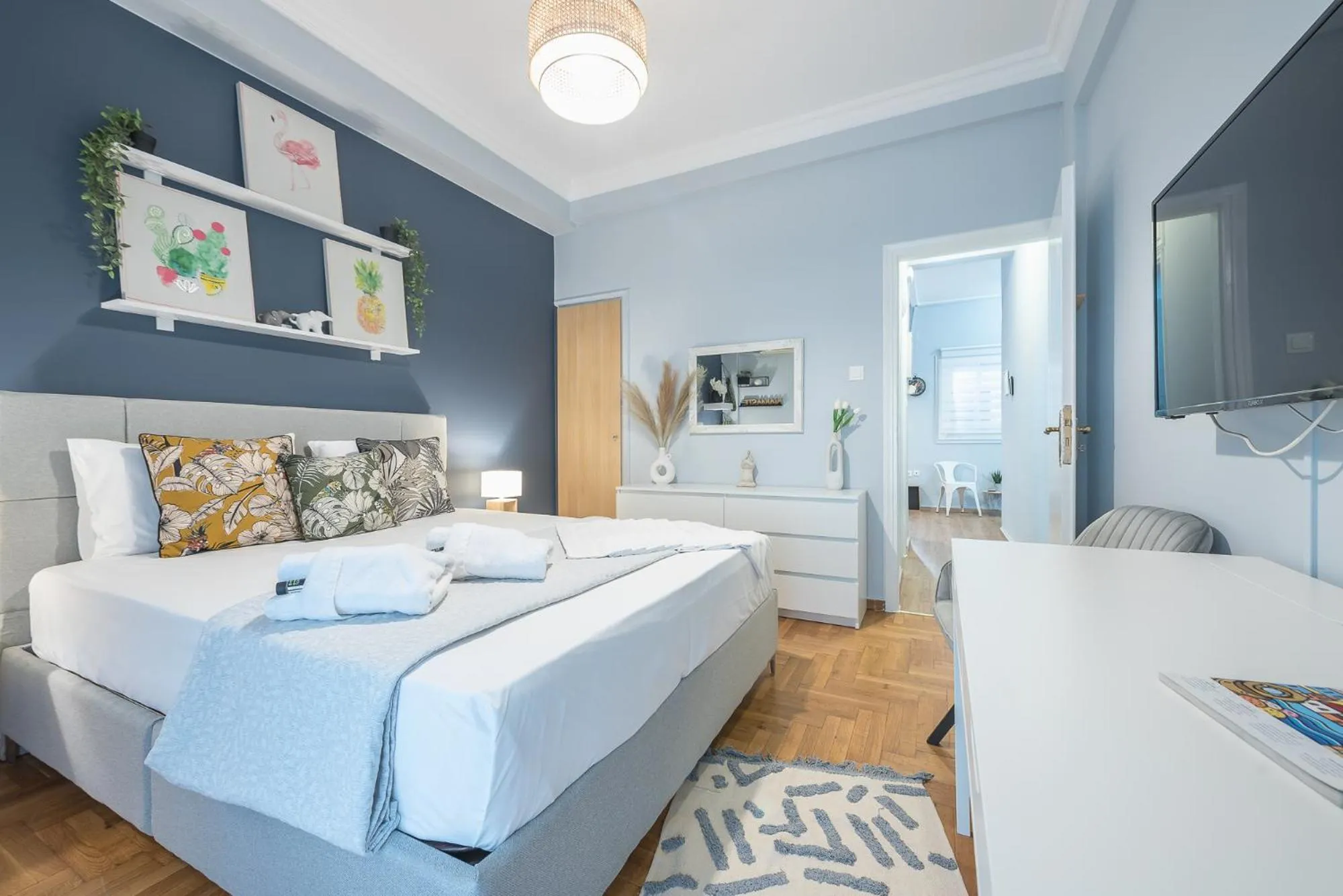 Bedroom, Bed in City Nest Apartment by Cloudkeys