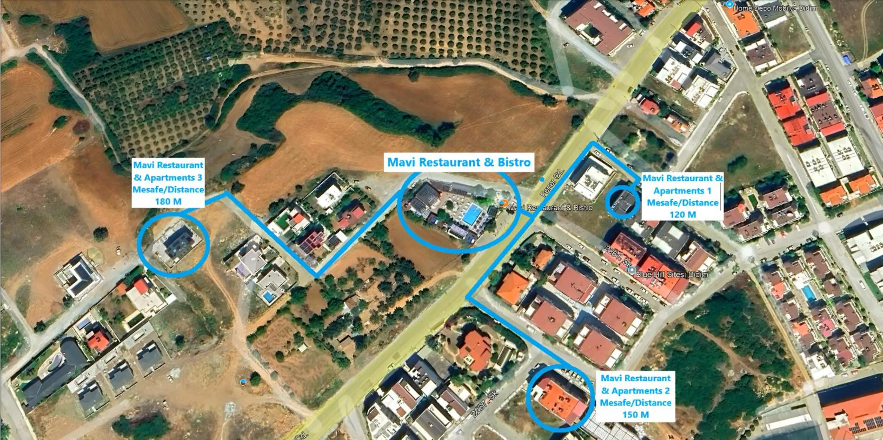 Property building in Mavi Restaurant & Apartments 3