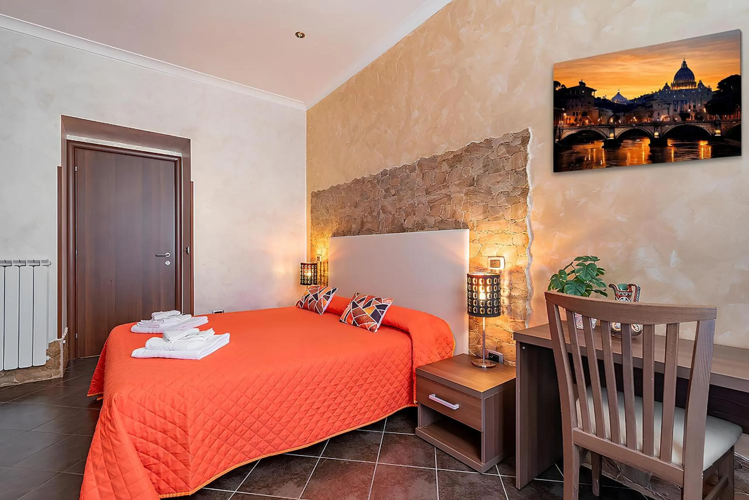 Bed in Alis Laura Guest House - Near Metro Bologna, Easy Access to All Rome