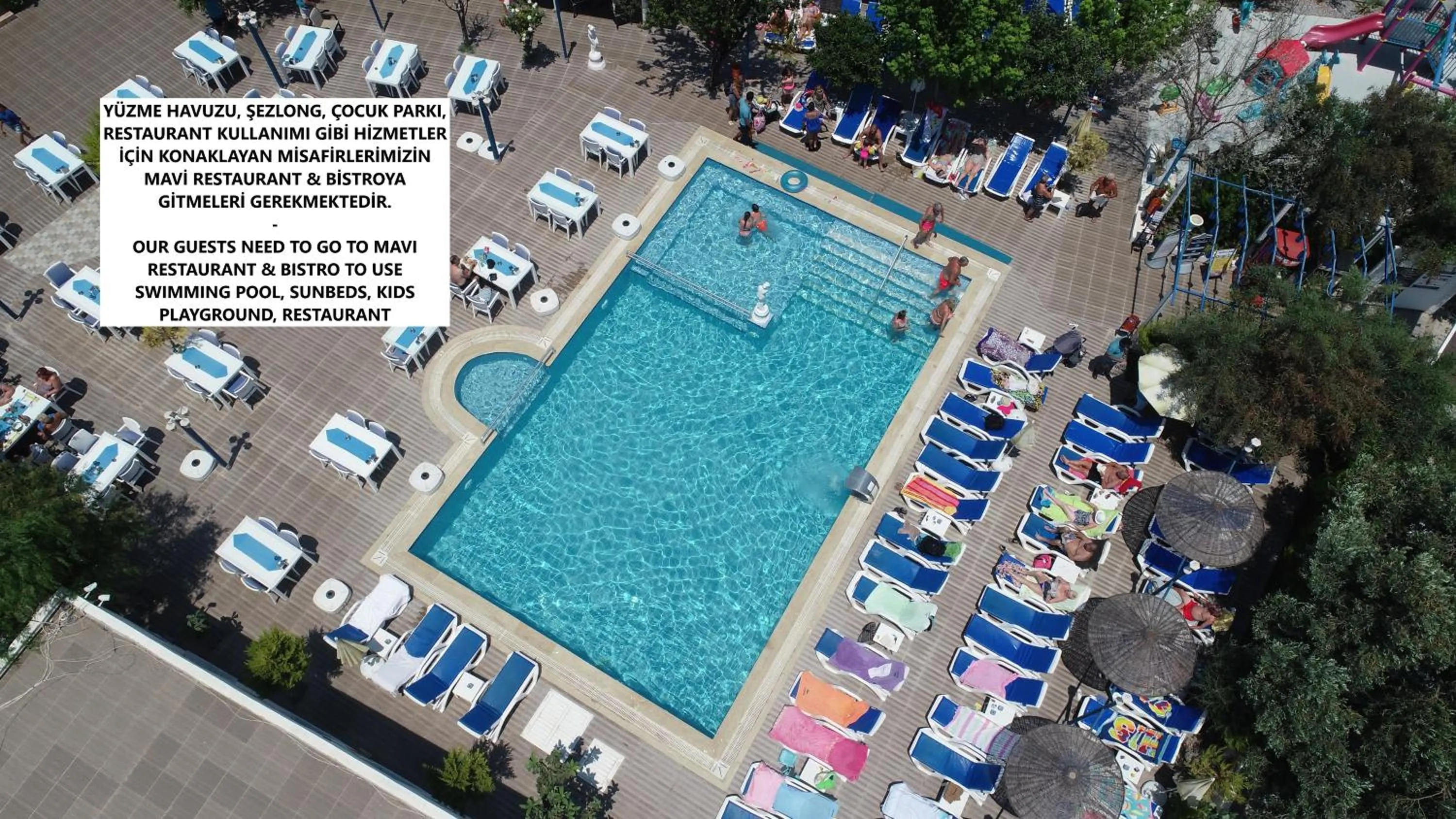 Swimming pool in Mavi Restaurant & Apartments 1