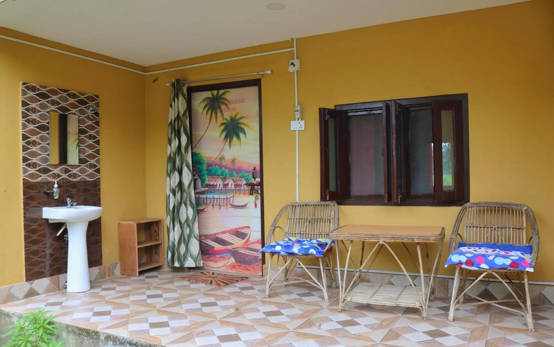 Patio in Bardia Kingfisher Resort