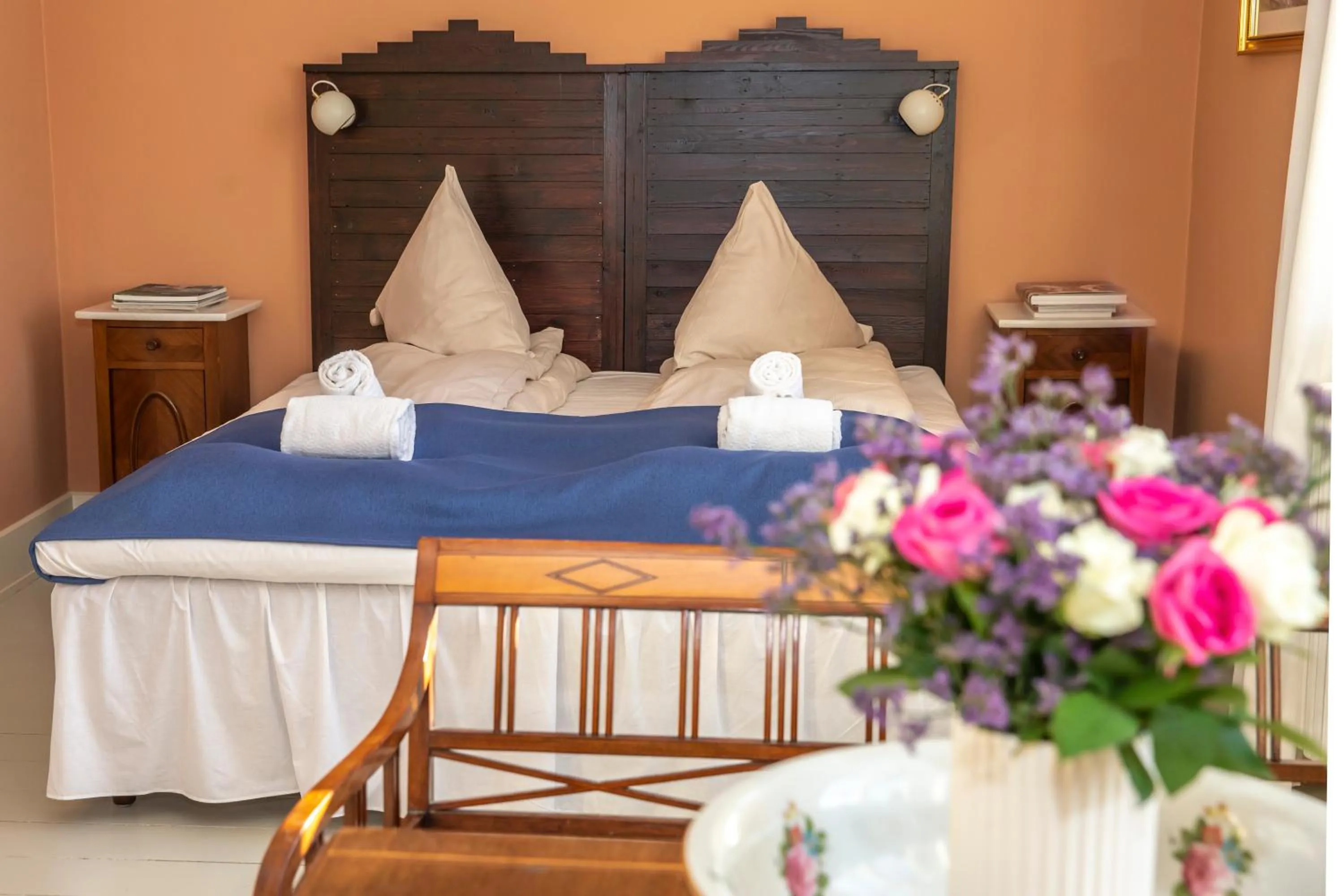 Bed in Fuglsang Herregaard Hotel