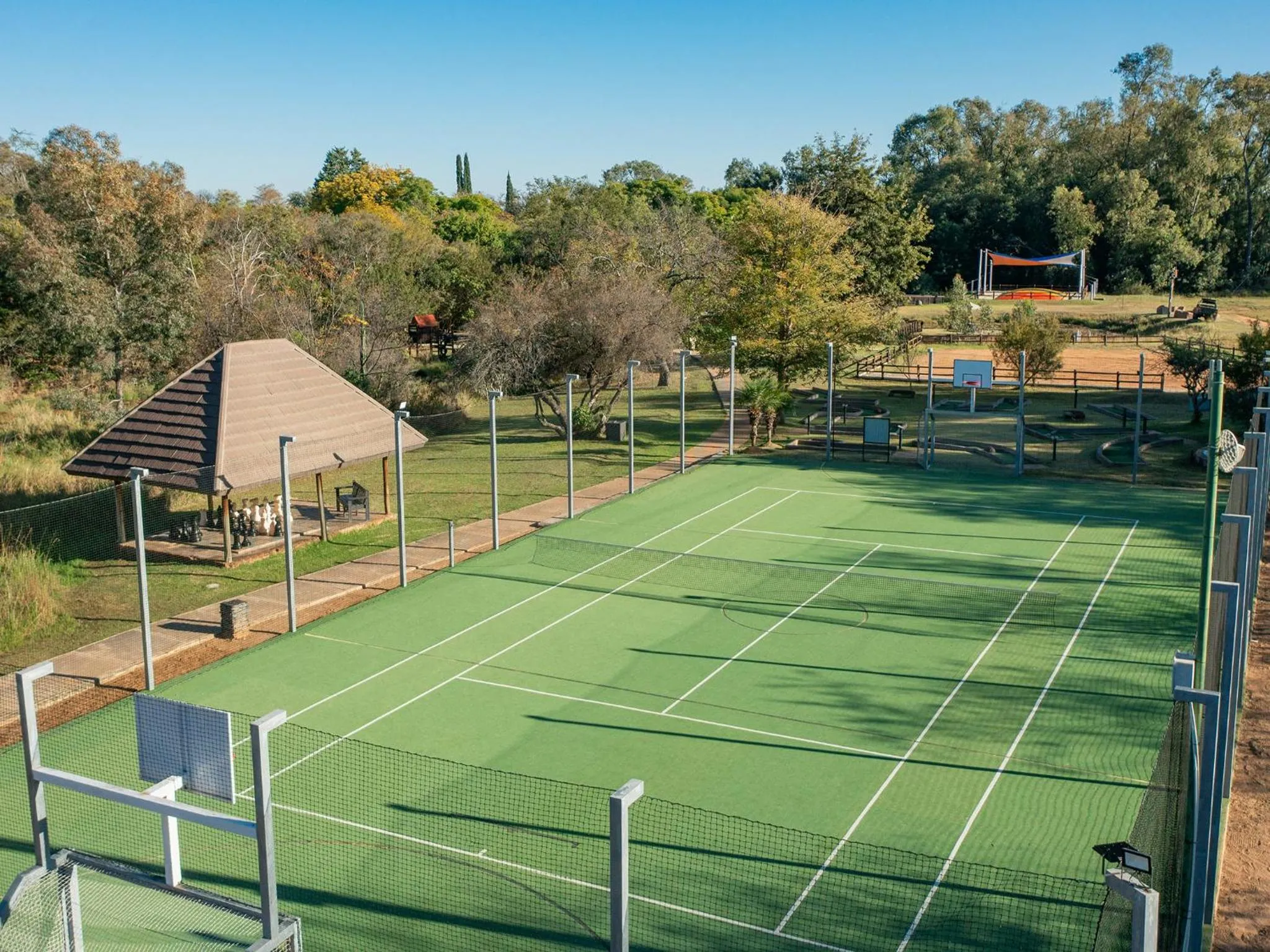 Tennis court in Waterberg Game Park