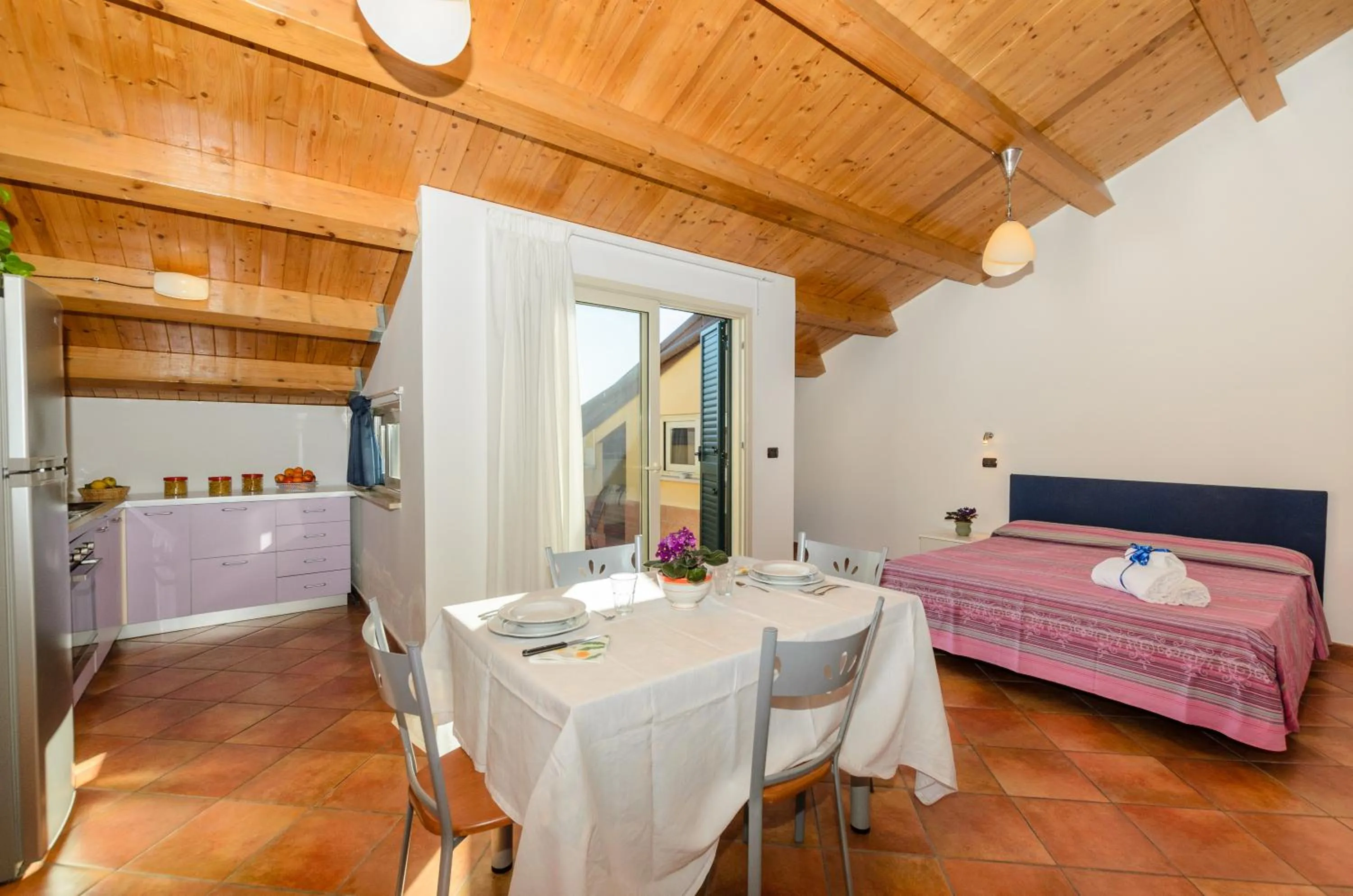 Kitchen or kitchenette in Le Tartarughe Aparthotel