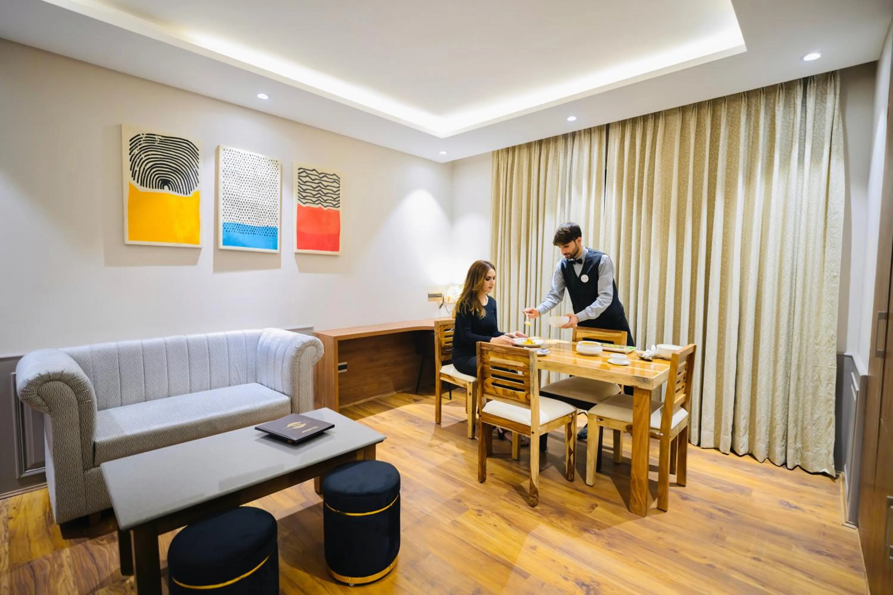 Living room in The Olive Hotel Srinagar