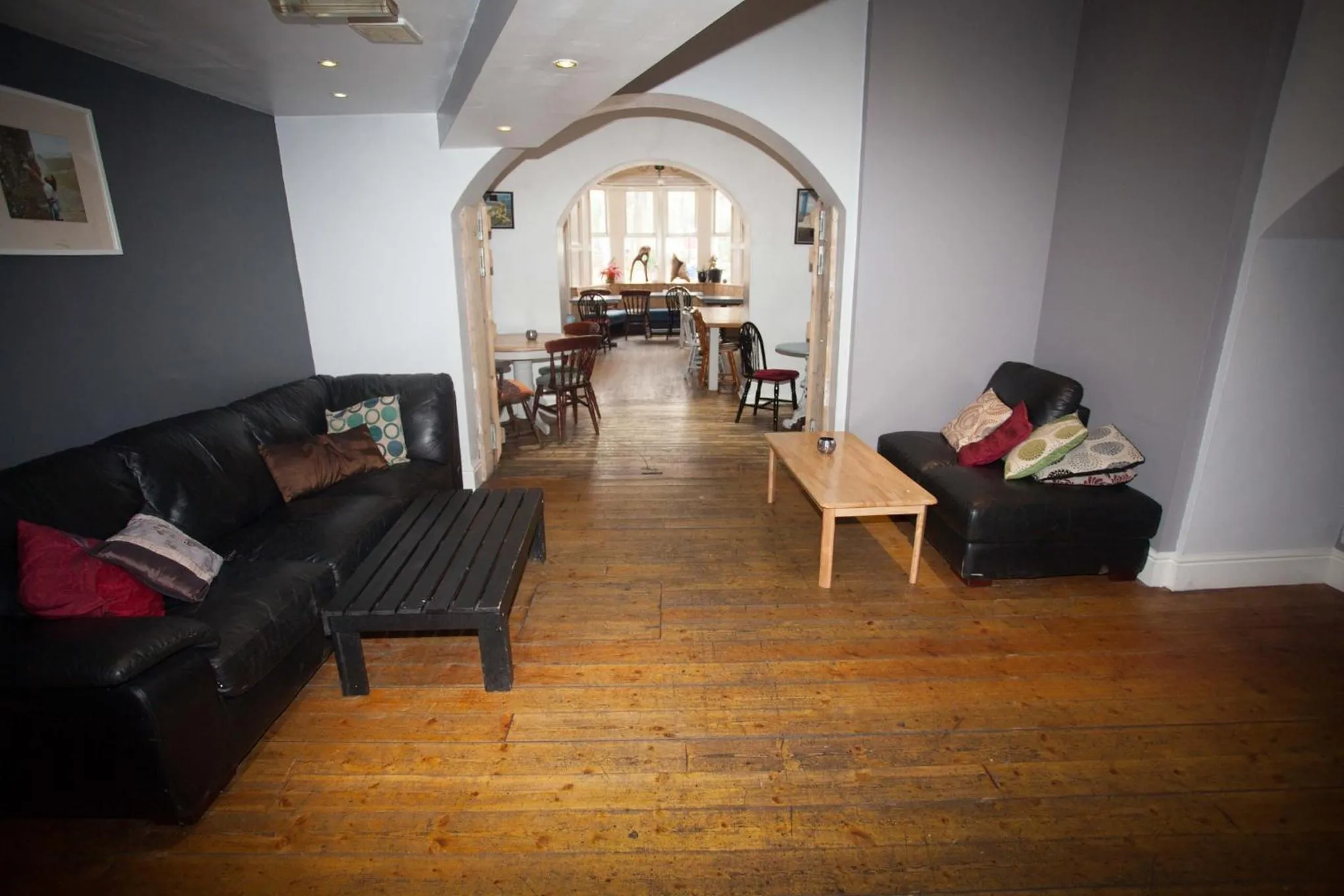 Seating area in The Heights Bunkhouse