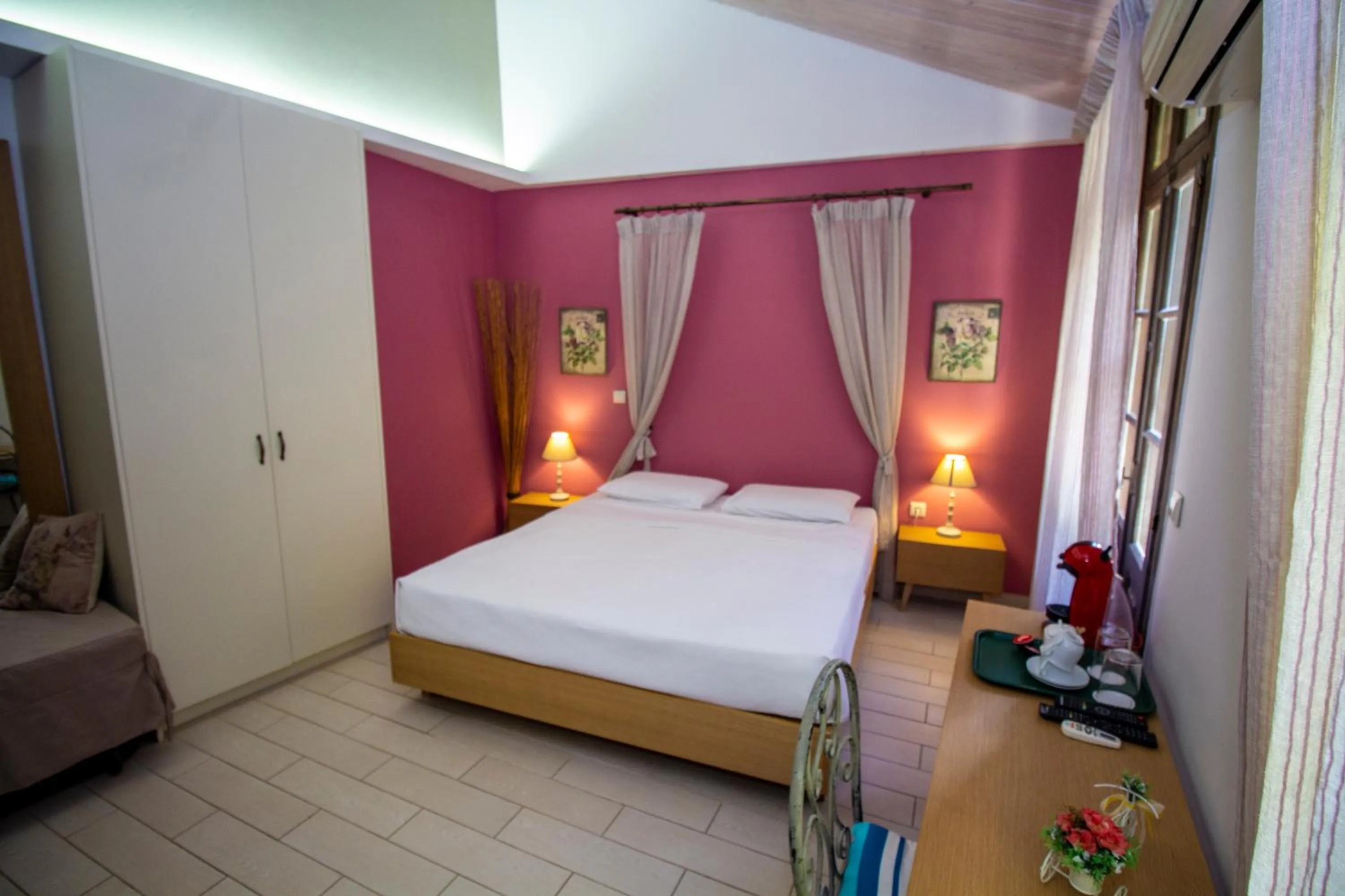 Bed in Elia Portou Rooms