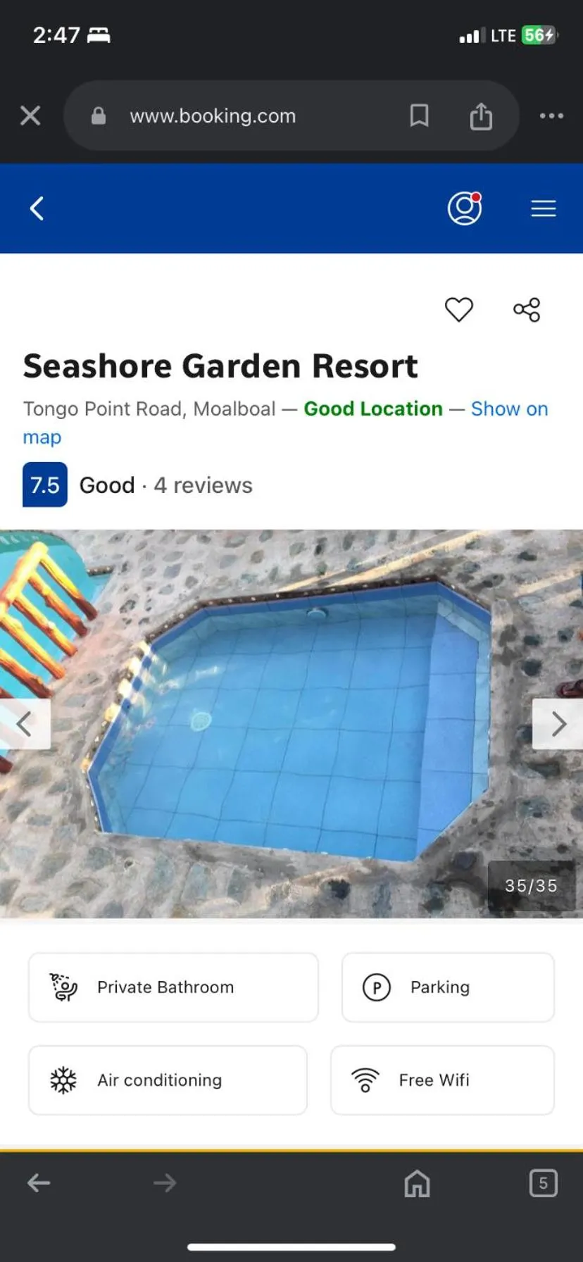 Swimming pool in SeaShore Garden Resort