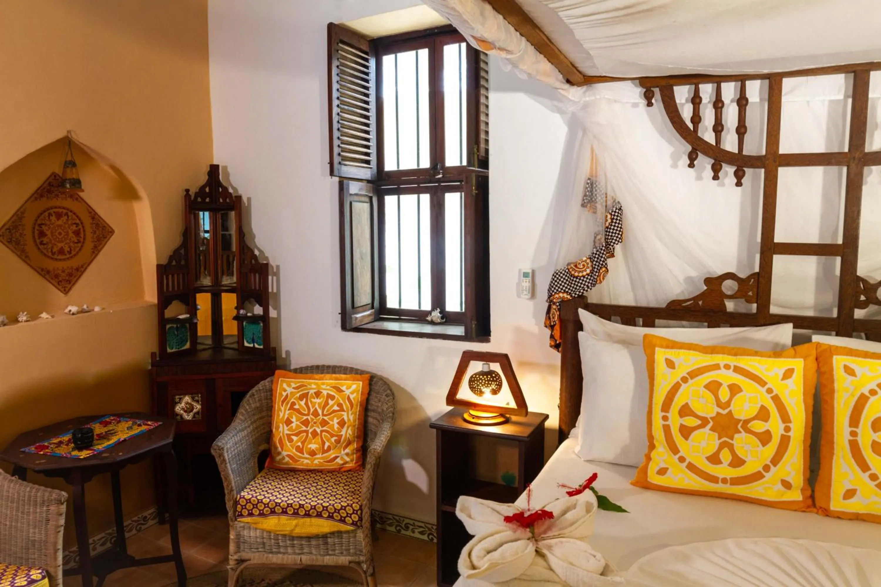 Bed in Villa Bahati Zanzibar