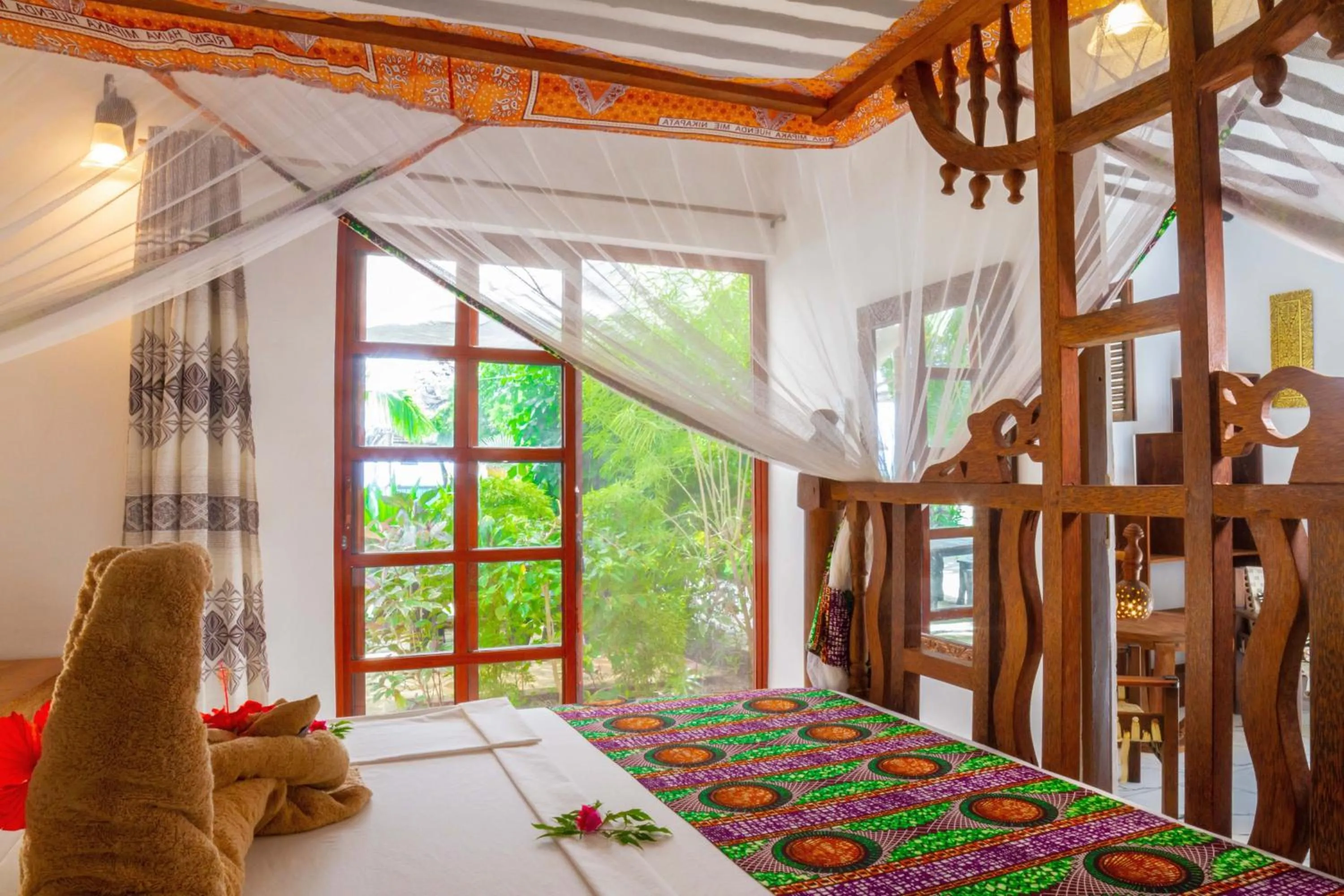 Bed in Villa Bahati Zanzibar