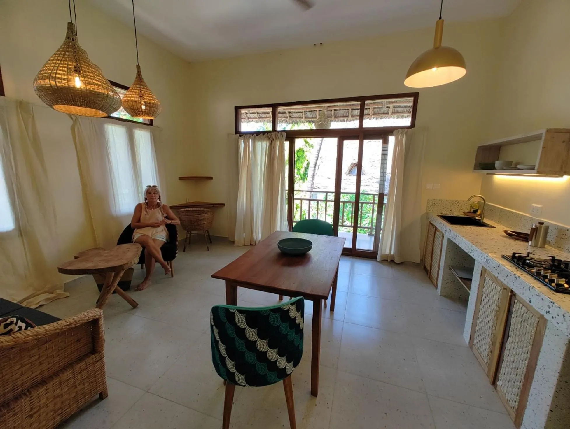 Kitchen or kitchenette in Villa Bahati Zanzibar