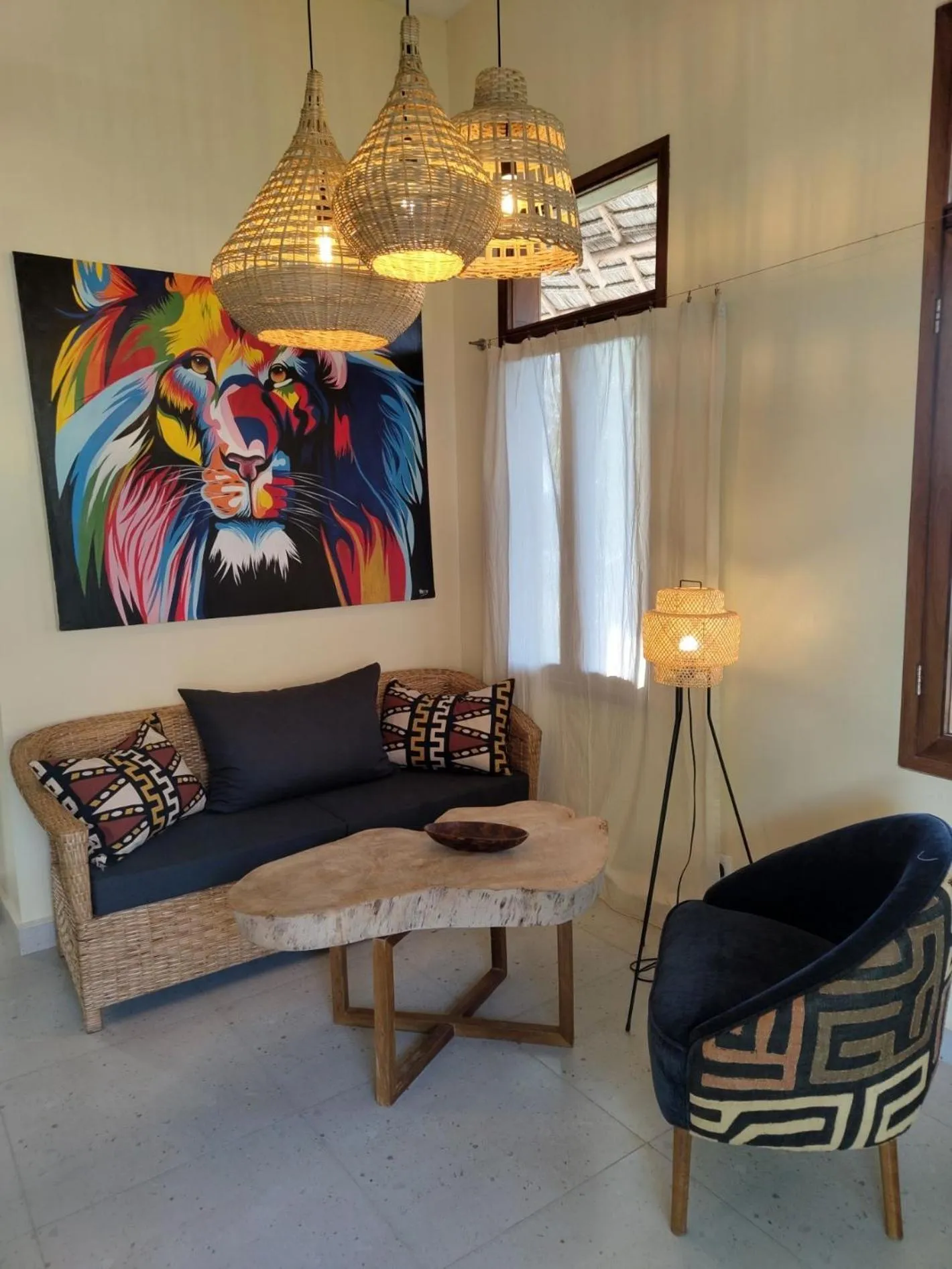 Living room in Villa Bahati Zanzibar