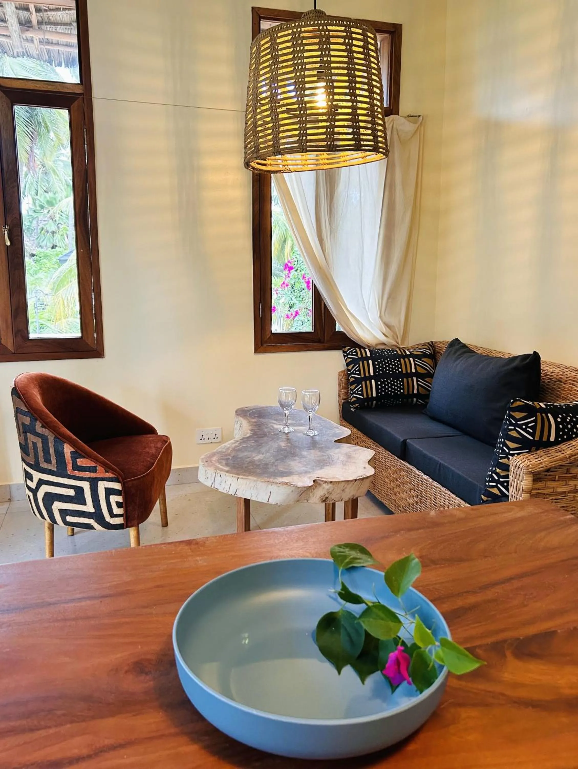 Living room in Villa Bahati Zanzibar
