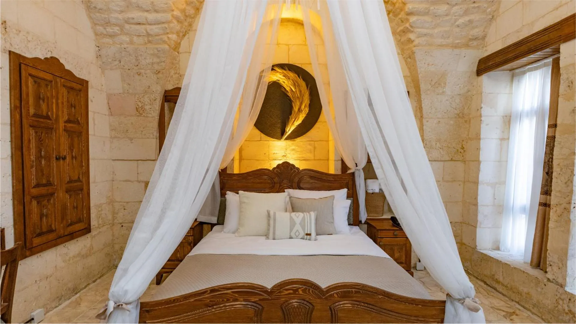 Bedroom, Bed in Stone House by Cevahir