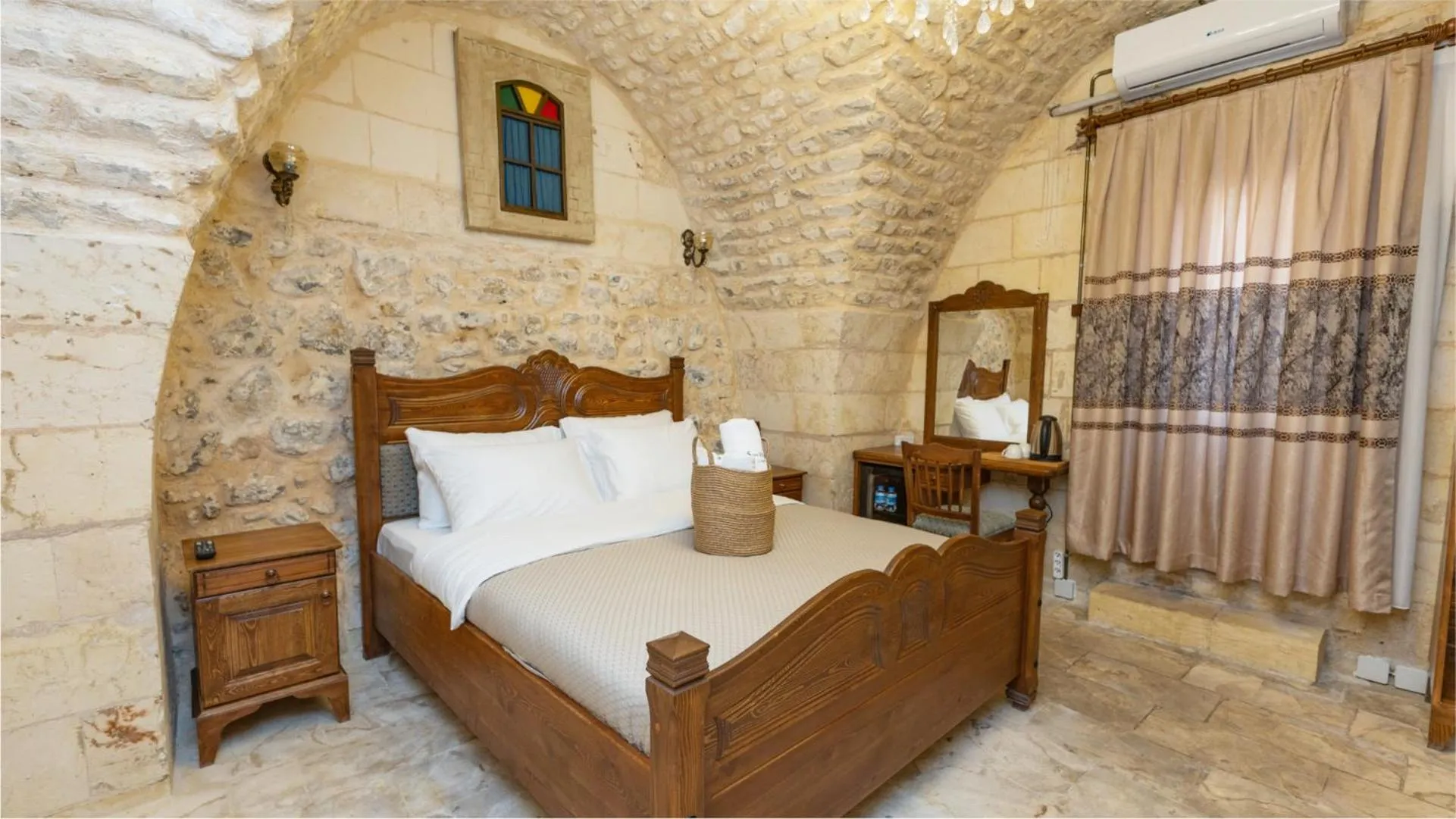 Bedroom, Bed in Stone House by Cevahir