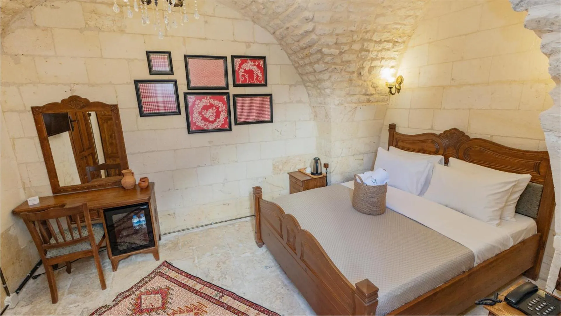 Bedroom, Bed in Stone House by Cevahir