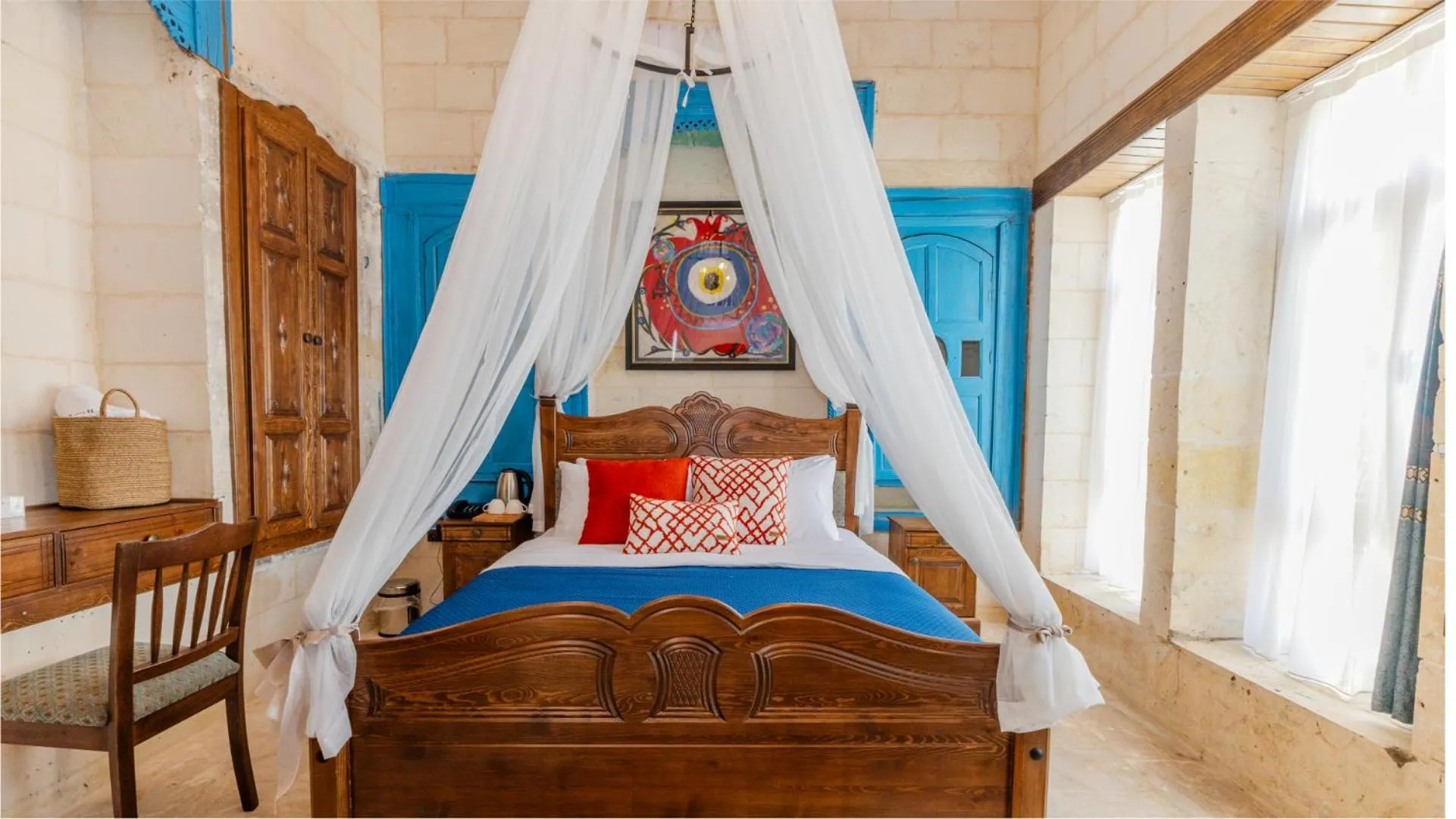 Bed in Stone House by Cevahir