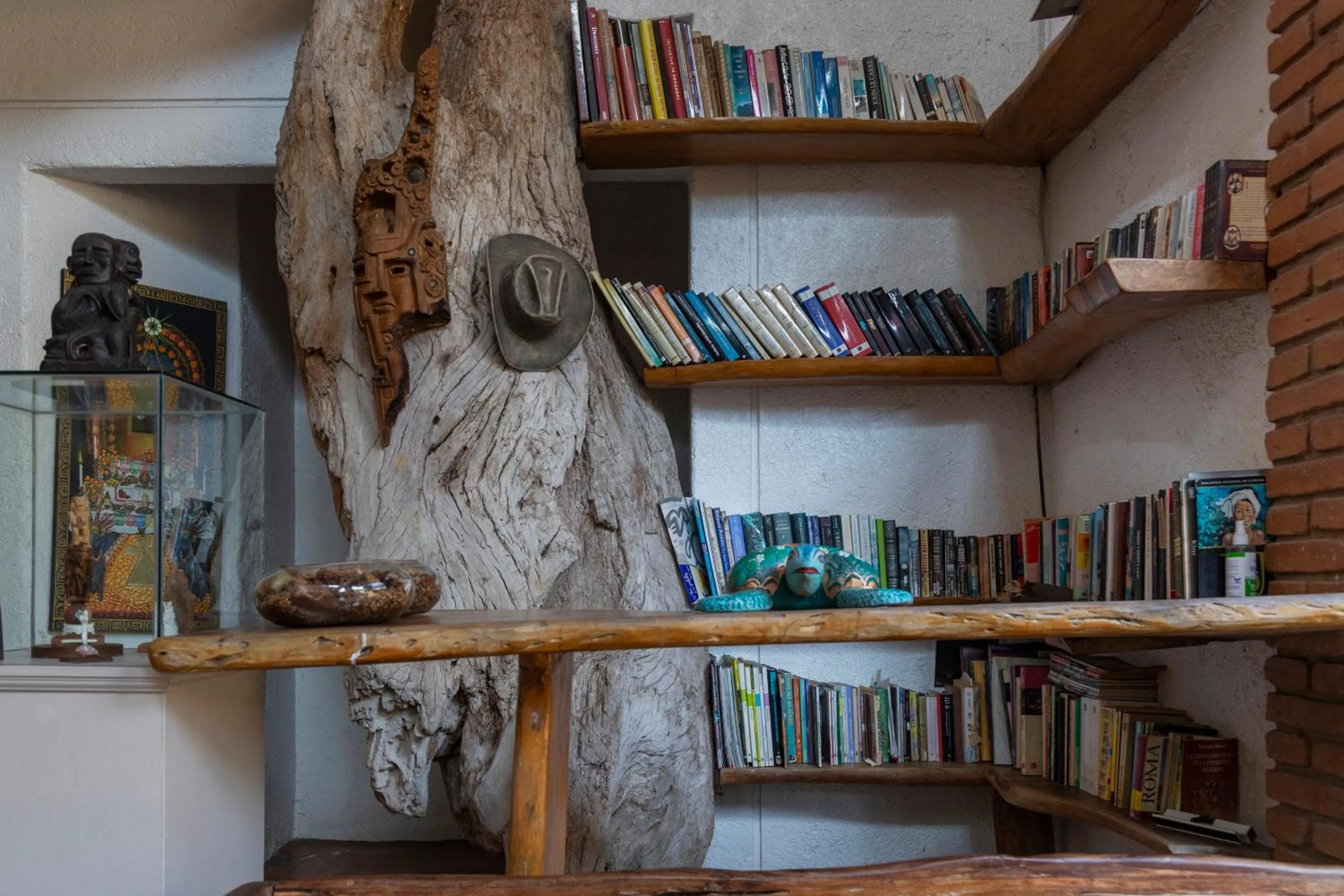 Library in Hotel Casa Lasibe Café