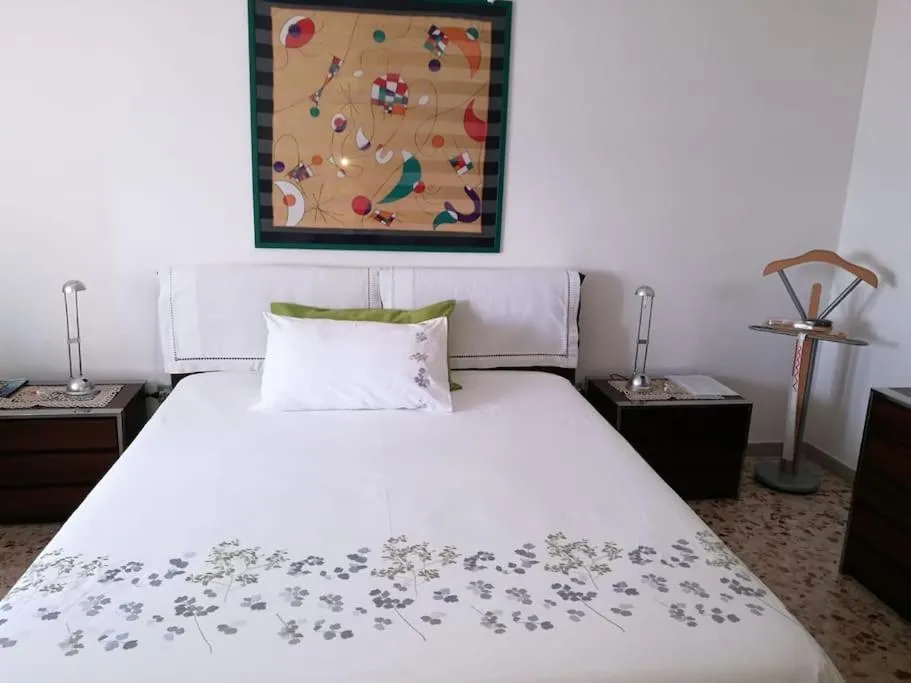 Bedroom, Bed in Riccio di Mare - Large and bright flat on the sea