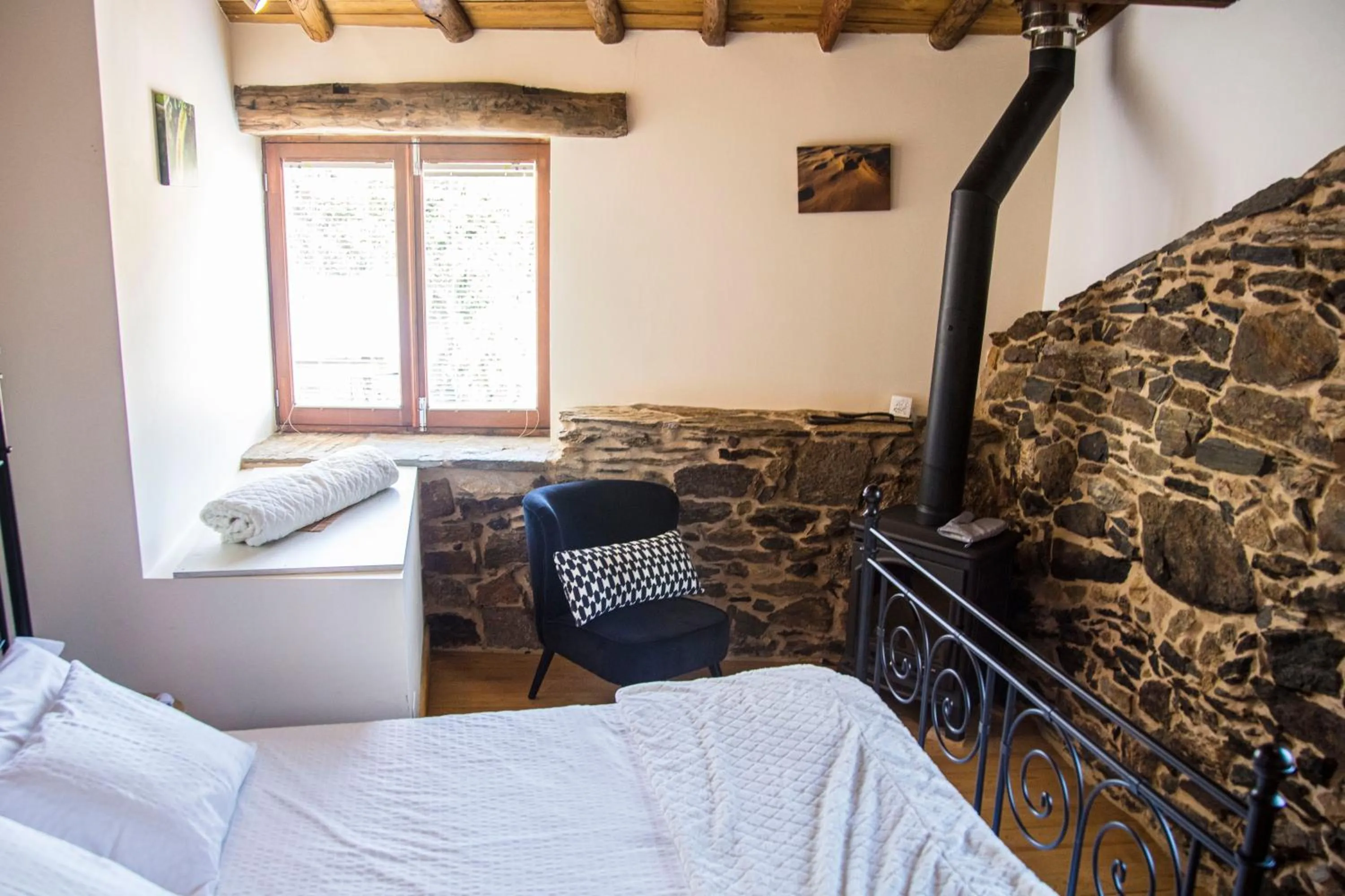 Bed in Cabo Do Mundo Casa Rural