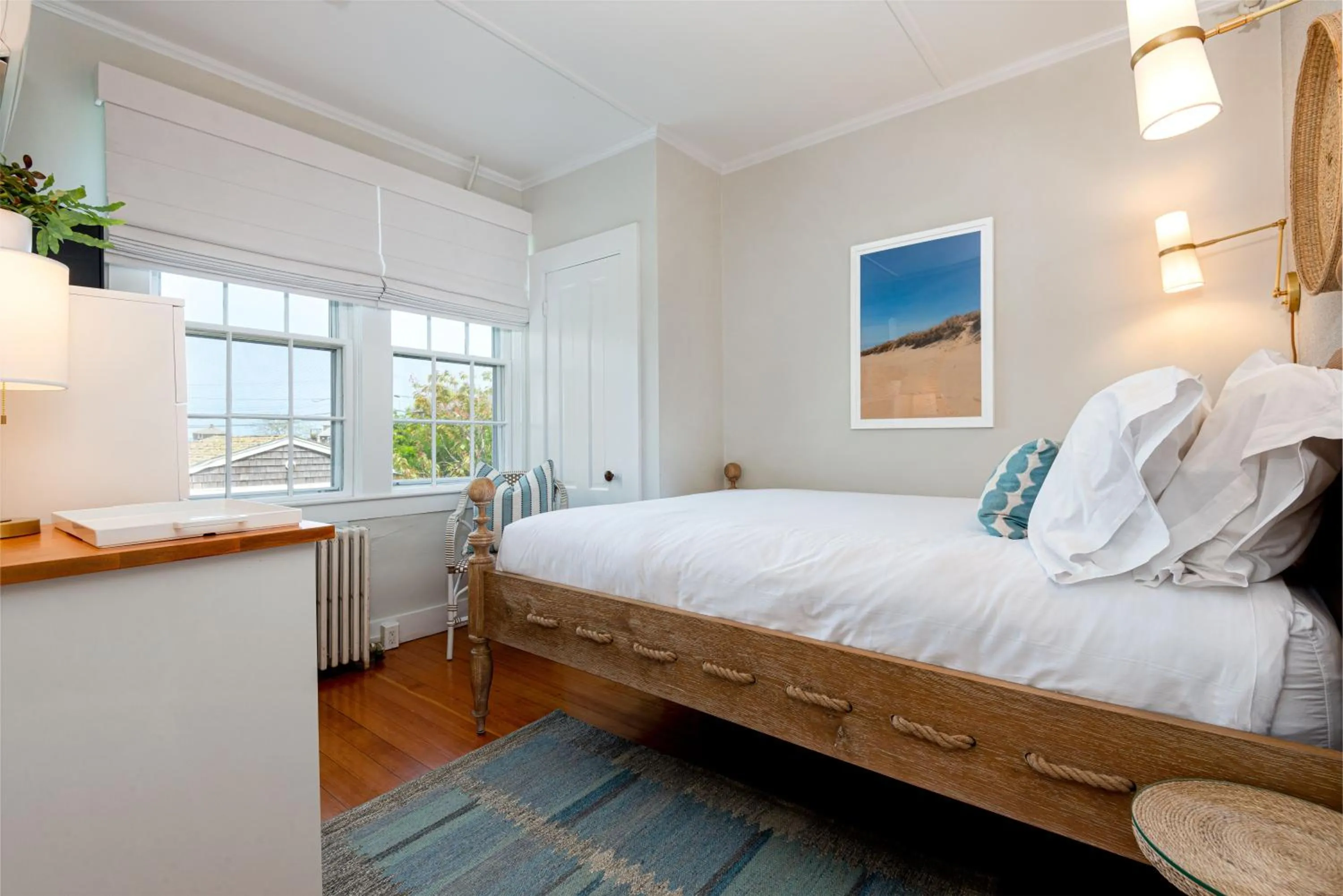 Bedroom, Bed in Nantucket Periwinkle
