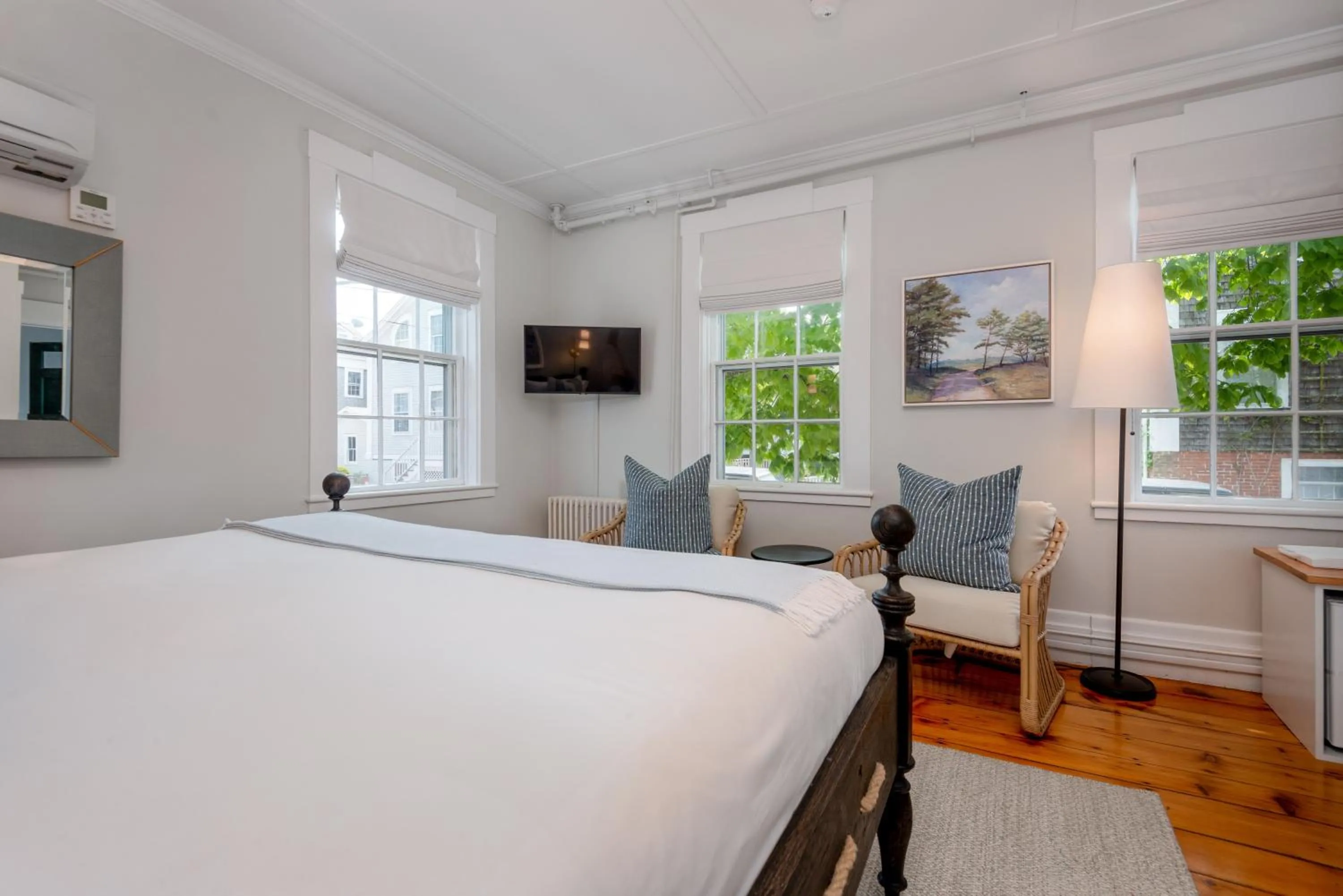 Bedroom, Bed in Nantucket Periwinkle