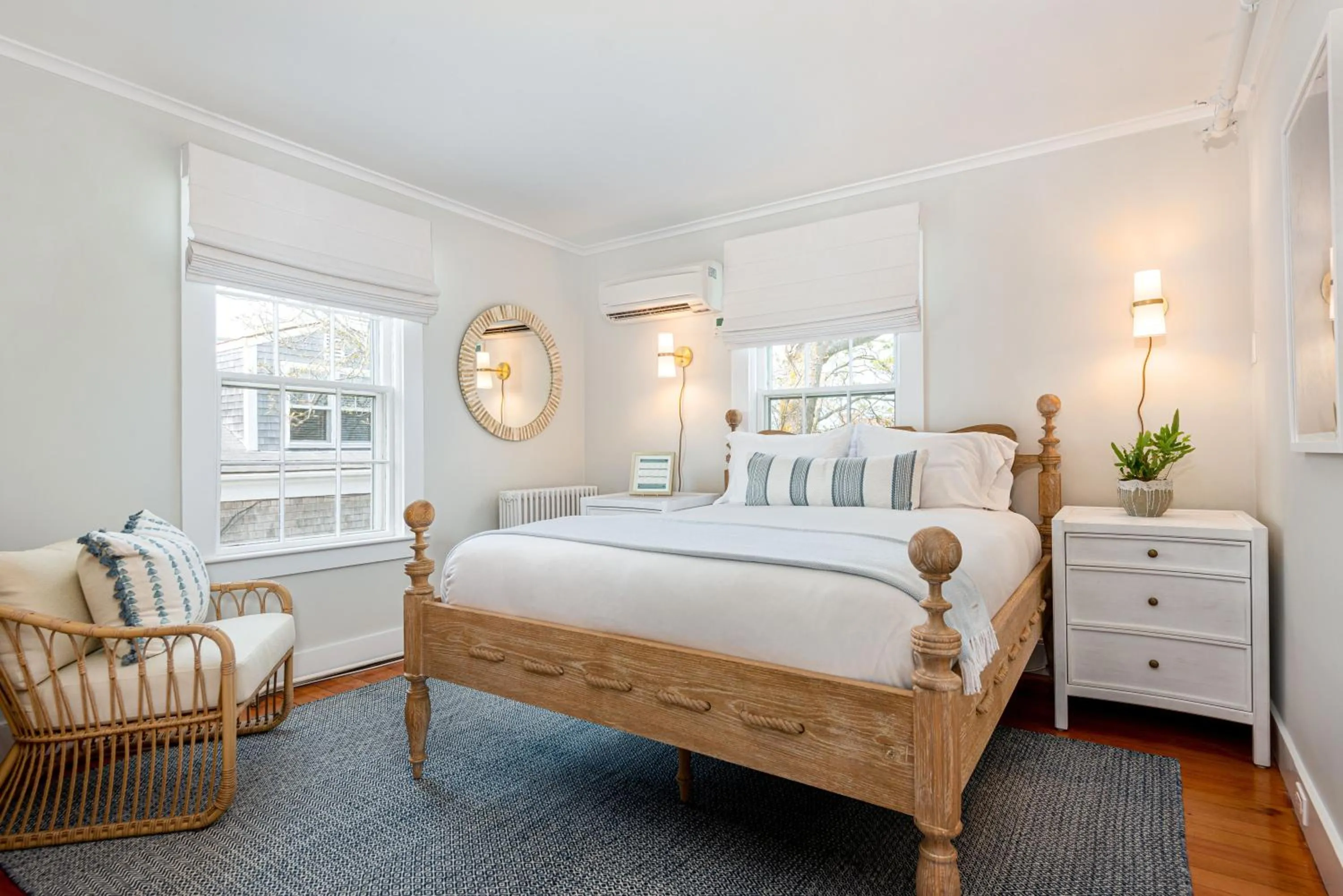 Bedroom, Bed in Nantucket Periwinkle