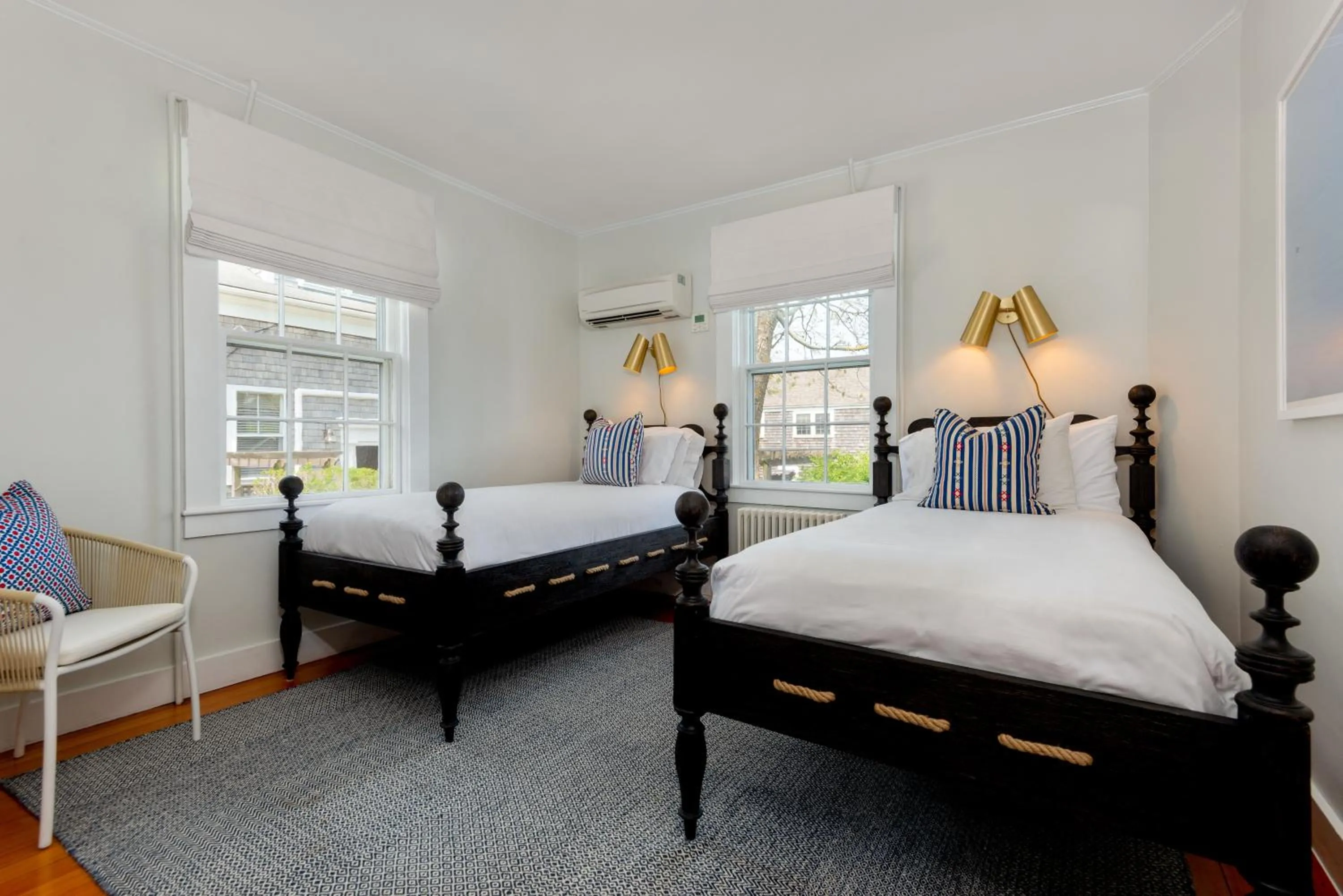 Bedroom, Bed in Nantucket Periwinkle