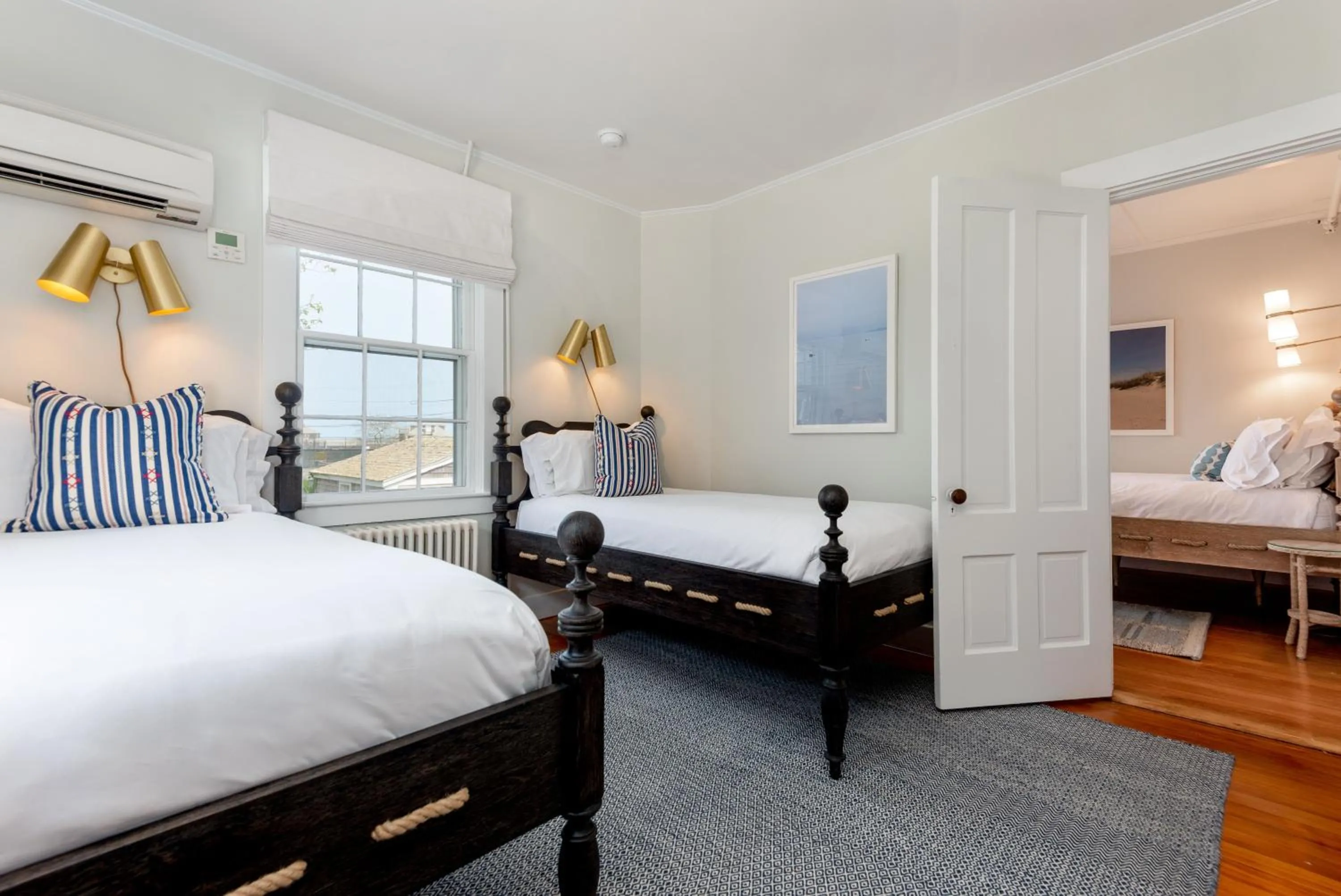 Bedroom, Bed in Nantucket Periwinkle