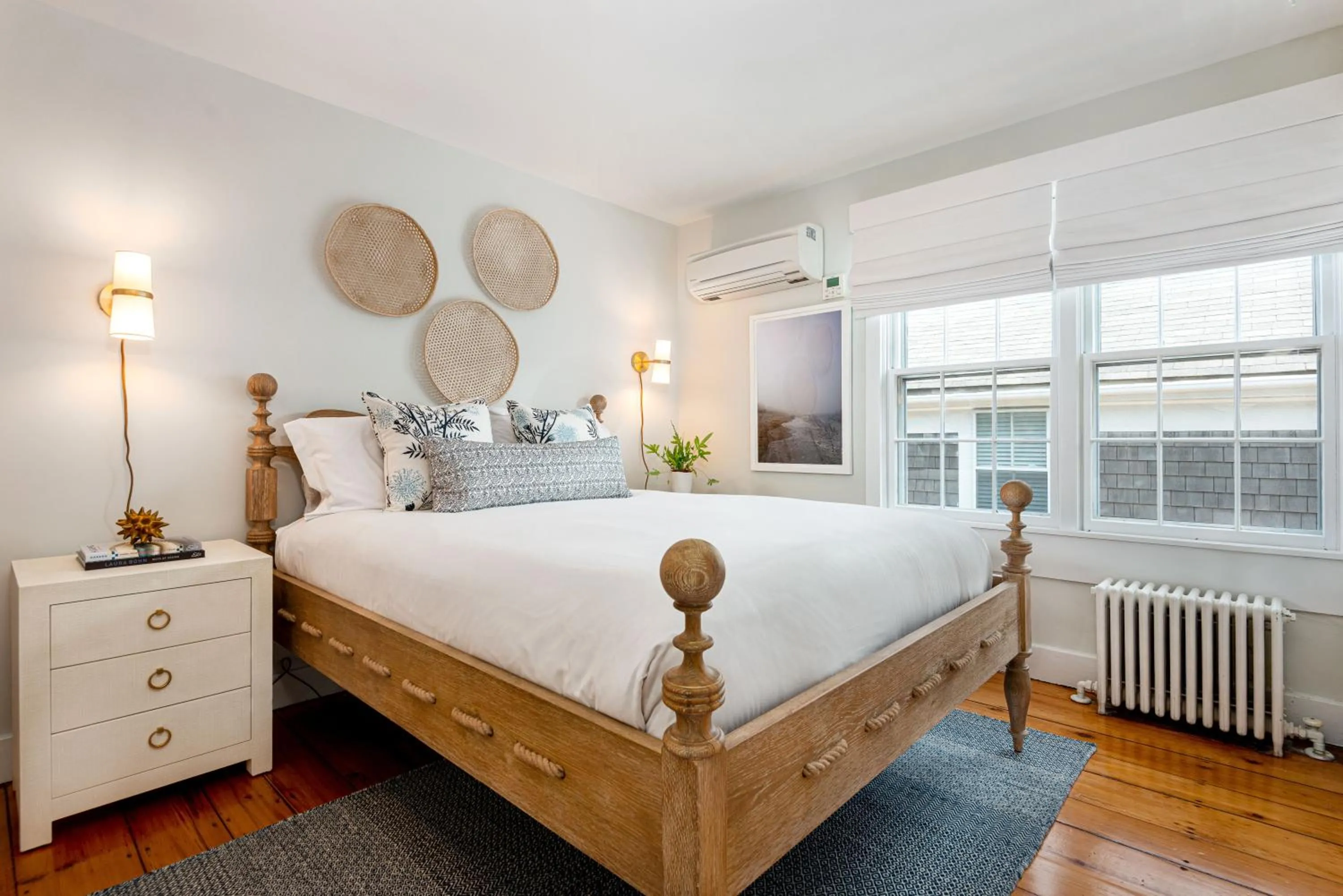 Bedroom, Bed in Nantucket Periwinkle