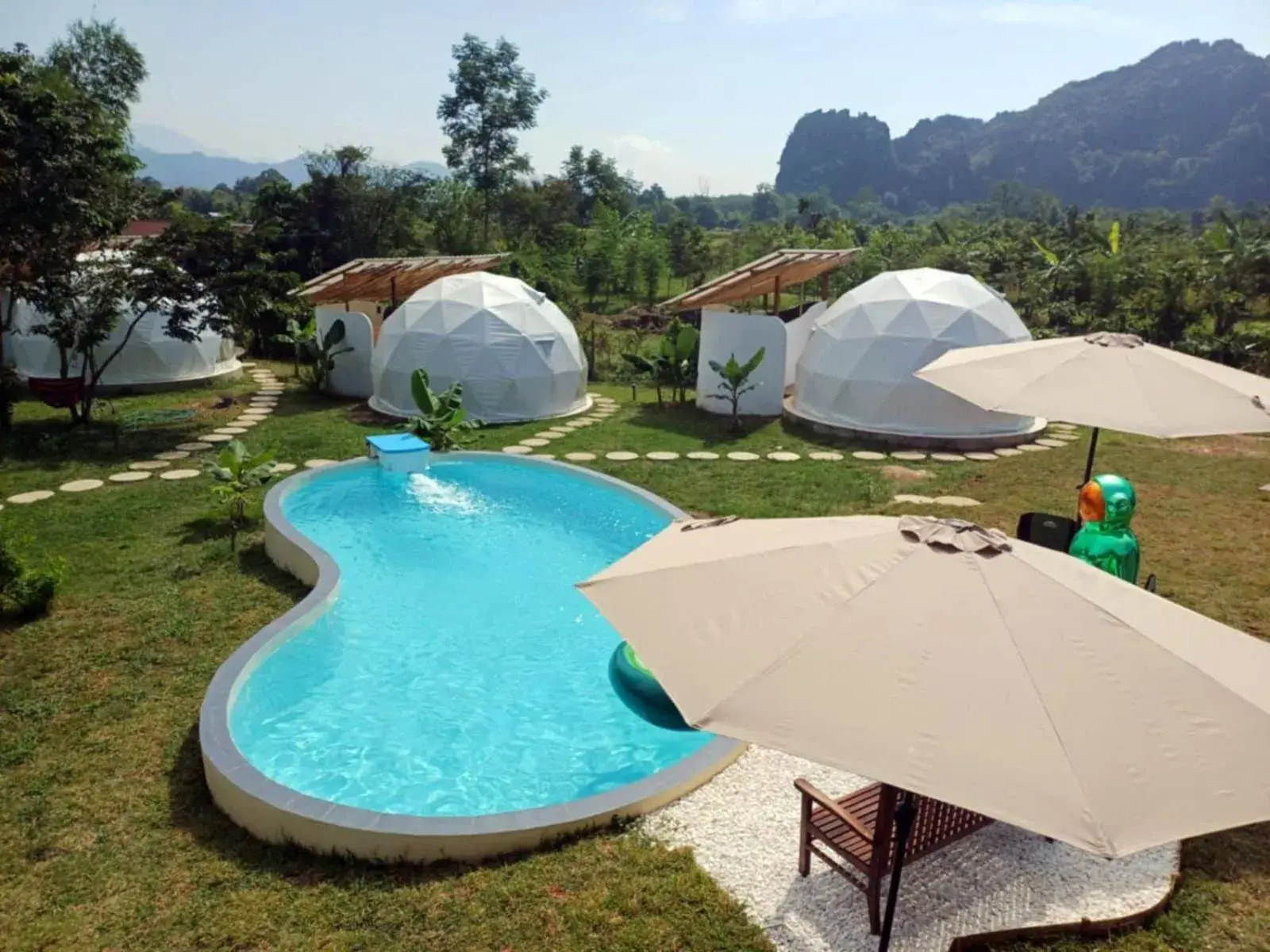 Swimming pool in Sabai Glamping Vang Vieng Swimming pool in Sabai Glamping Vang Vieng