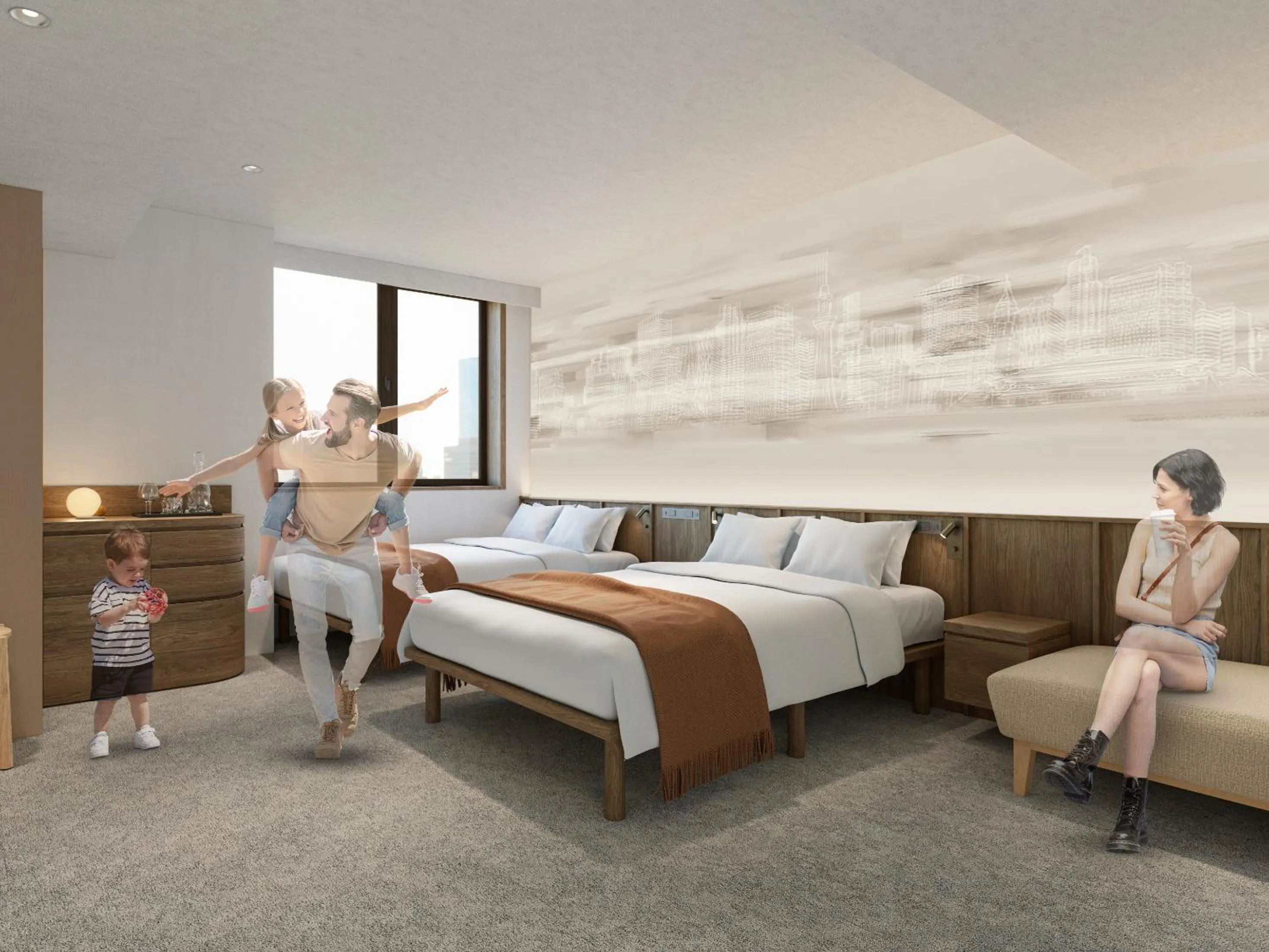 Bed in The OneFive Tokyo Kameido