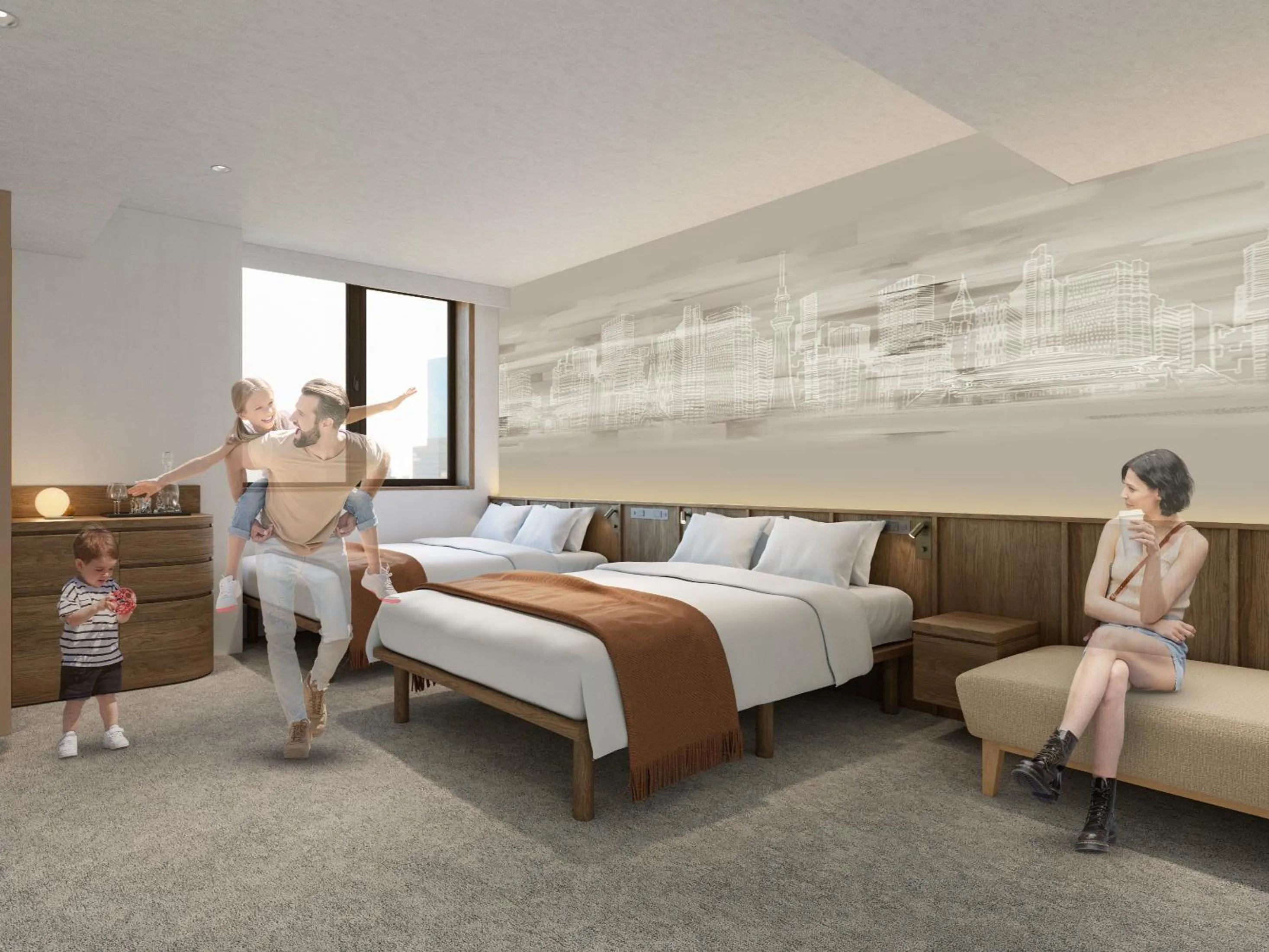 Bed in The OneFive Tokyo Kameido