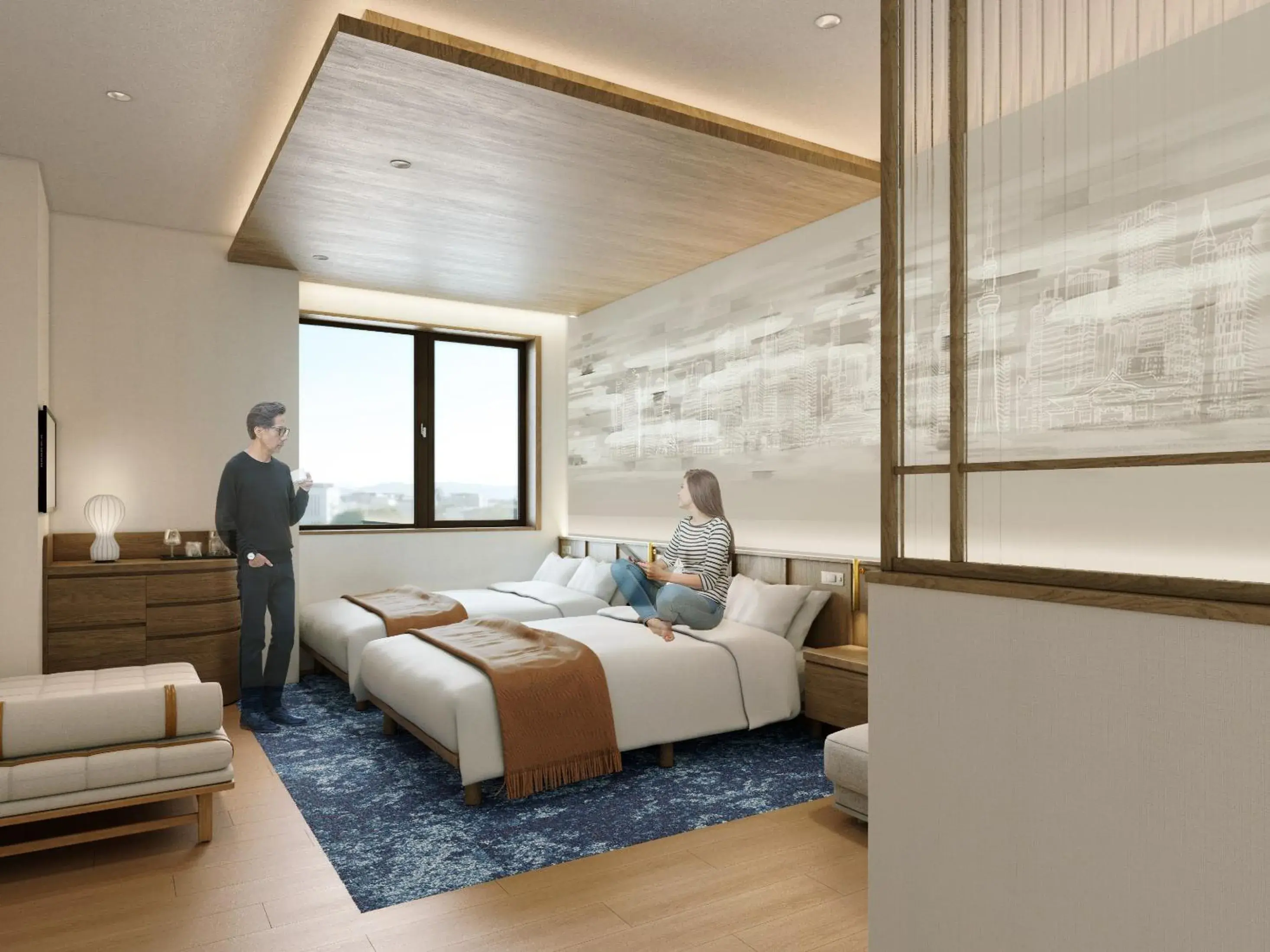 Superior Twin Room - Executive Floor - Non-Smoking in The OneFive Tokyo Kameido Superior Twin Room - Executive Floor - Non-Smoking in The OneFive Tokyo Kameido