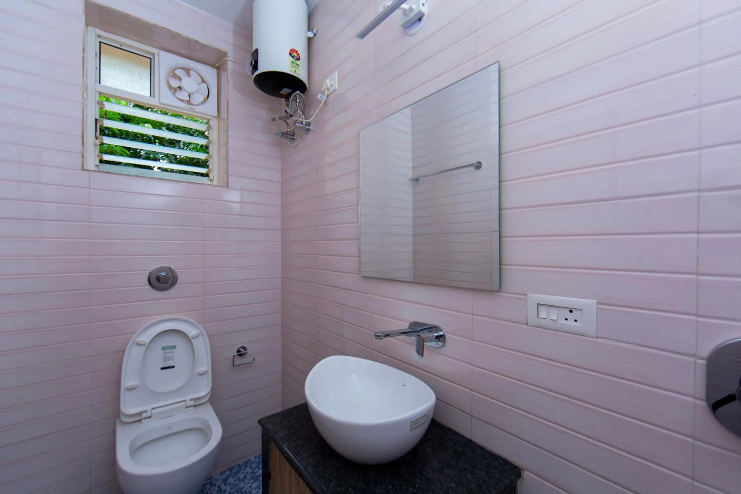 Bathroom in Lykke Suites- 2-min Drive to Colva Beach-By Goan Felicidade Hospitality PVT LTD