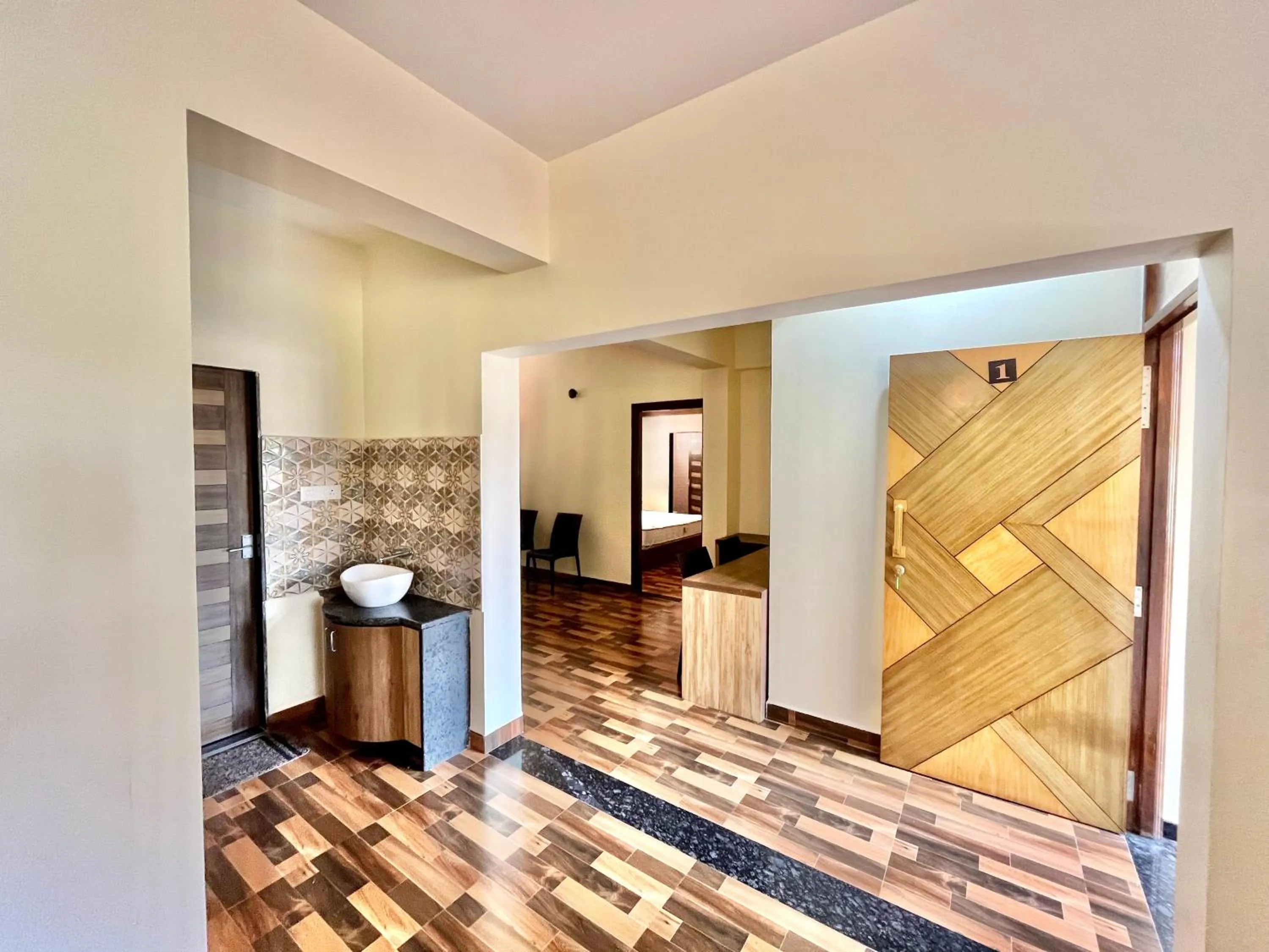 Photo of the whole room in Lykke Suites- 2-min Drive to Colva Beach-By Goan Felicidade Hospitality PVT LTD